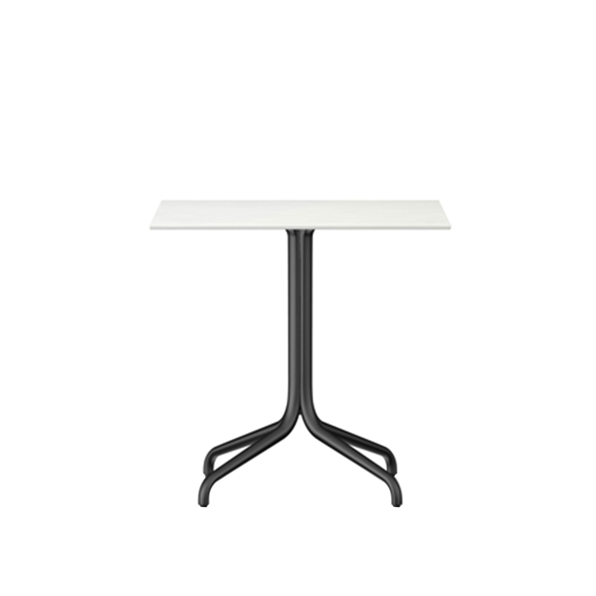 Vitra - Belleville Table, Solid Core White Top, Square table, outdoor, 750x750 mm - Matbord utomhus - Ronan & Erwan Bouroullec - Vit - Metall