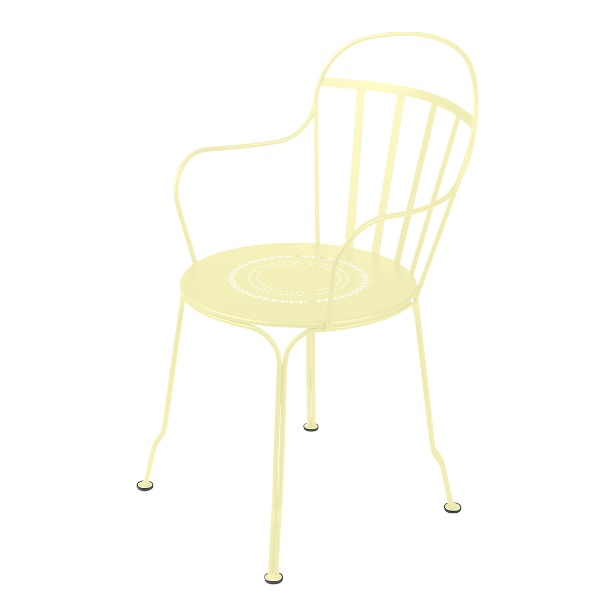 Fermob - Louvre Armchair Frosted Lemon A6 - Matstolar utomhus - Gul - Metall