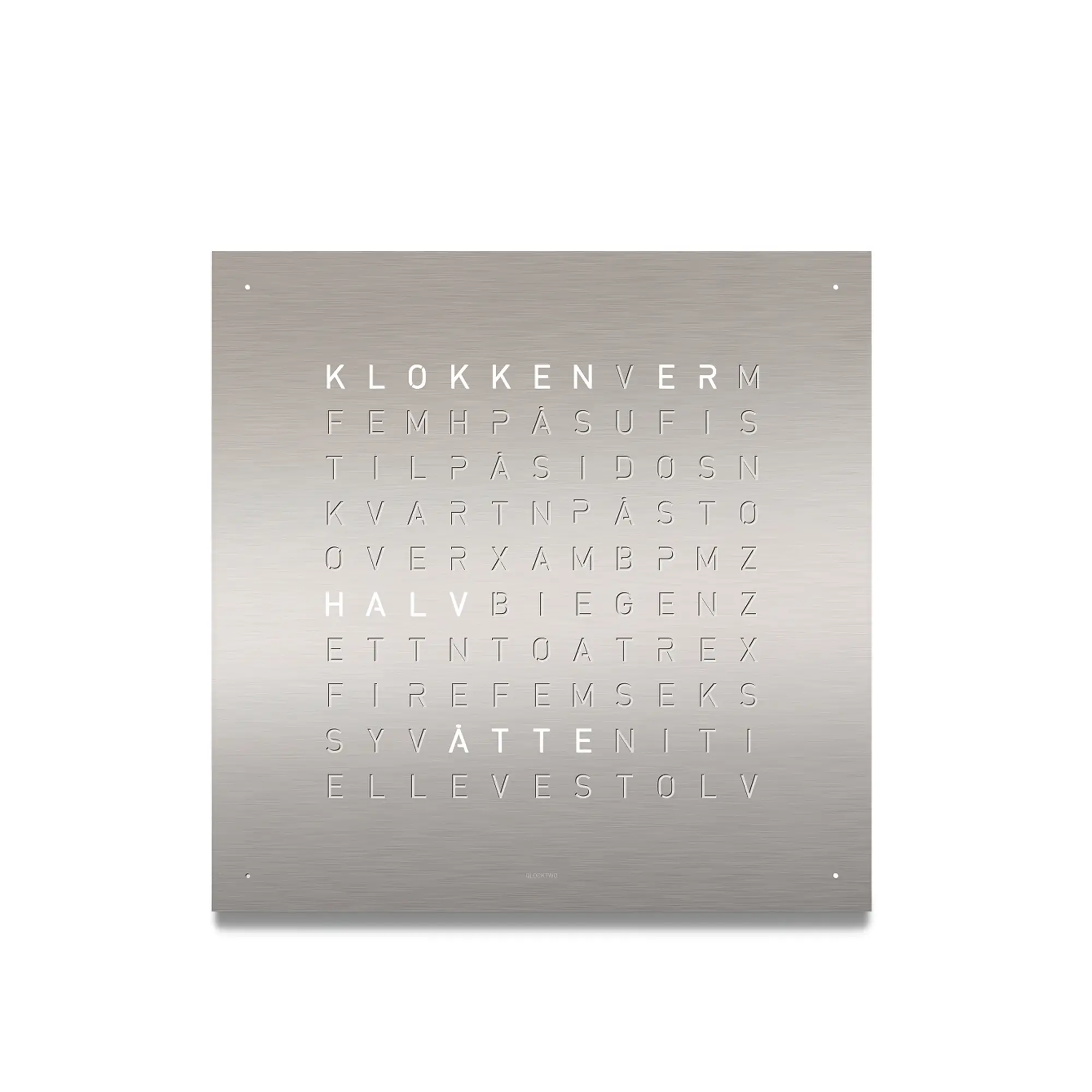 Qlocktwo Classic - Brushed Stainless Steel
