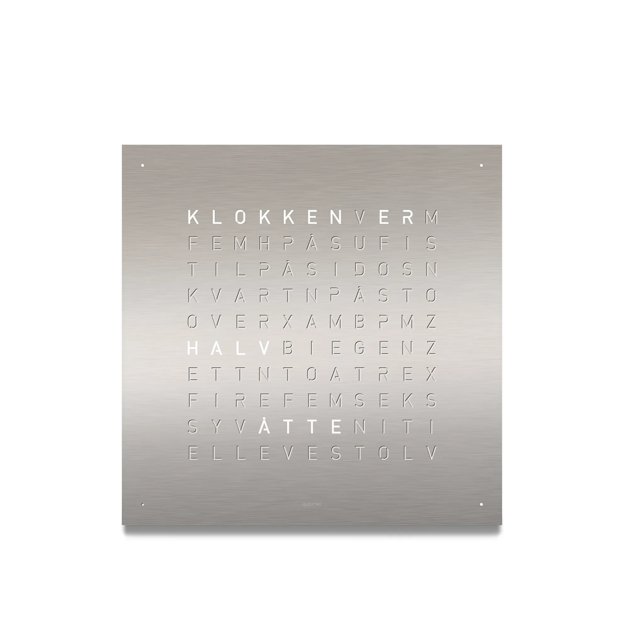 Qlocktwo Earth 45 - Stainless Steel, Brushed