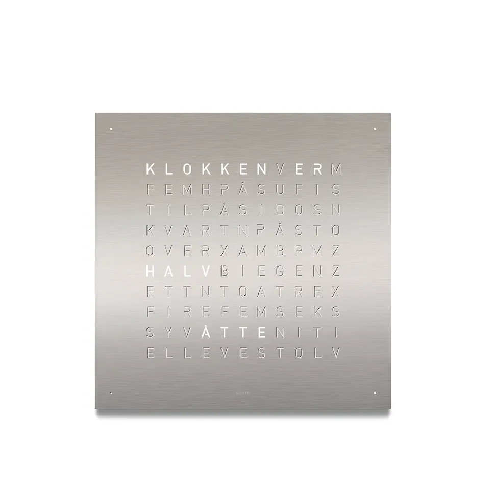 Qlocktwo Earth 45 - Stainless Steel, Brushed