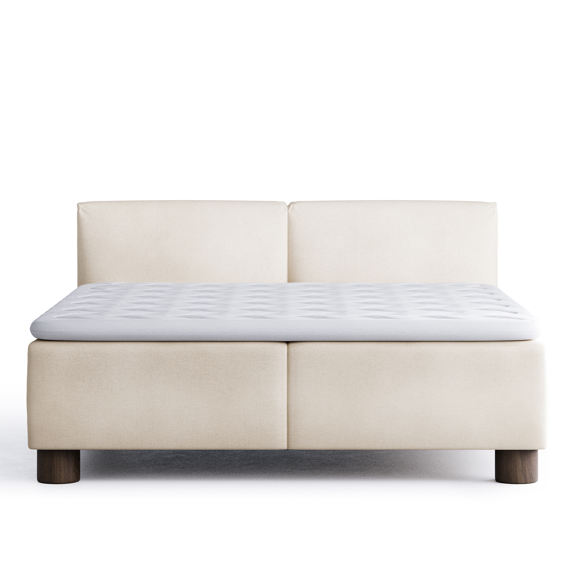 länna möbler - la double bed inc headboard linara briosca soft dark oak - sängar - lotta agaton - beige