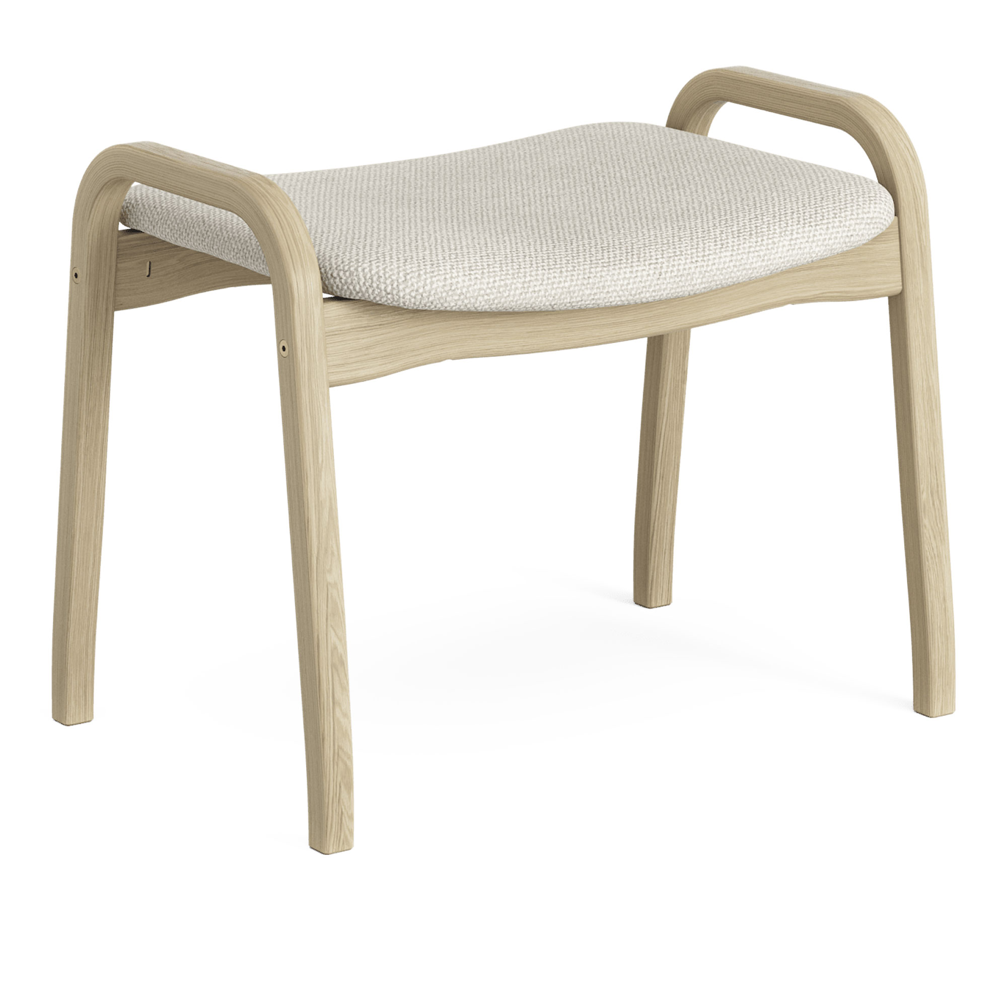 Swedese - Lamino fotpall naturlackad ek/tyg sahco safire 0007 natur - Fotpallar - Yngve Ekstr&ouml;m - Beige - Tr&auml;/Textilmaterial