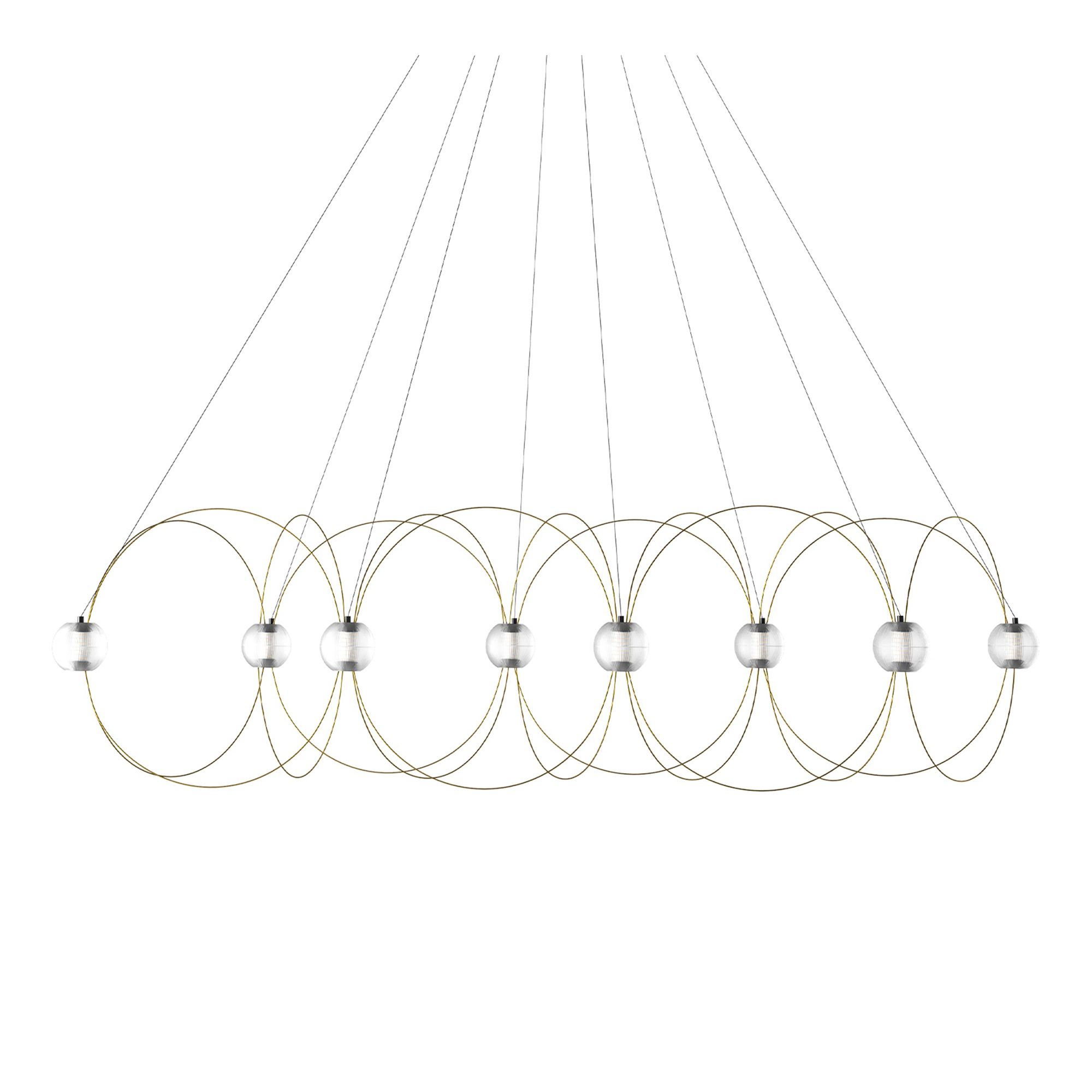 DCWéditions - Munari 8 Pendant lamp Partially Assembled H42 cm – Black & Gold - Pendellampor - Lutz Pankow - Guld,Svart | Belysning - Taklampor - Pendellampor | Möbelexperten