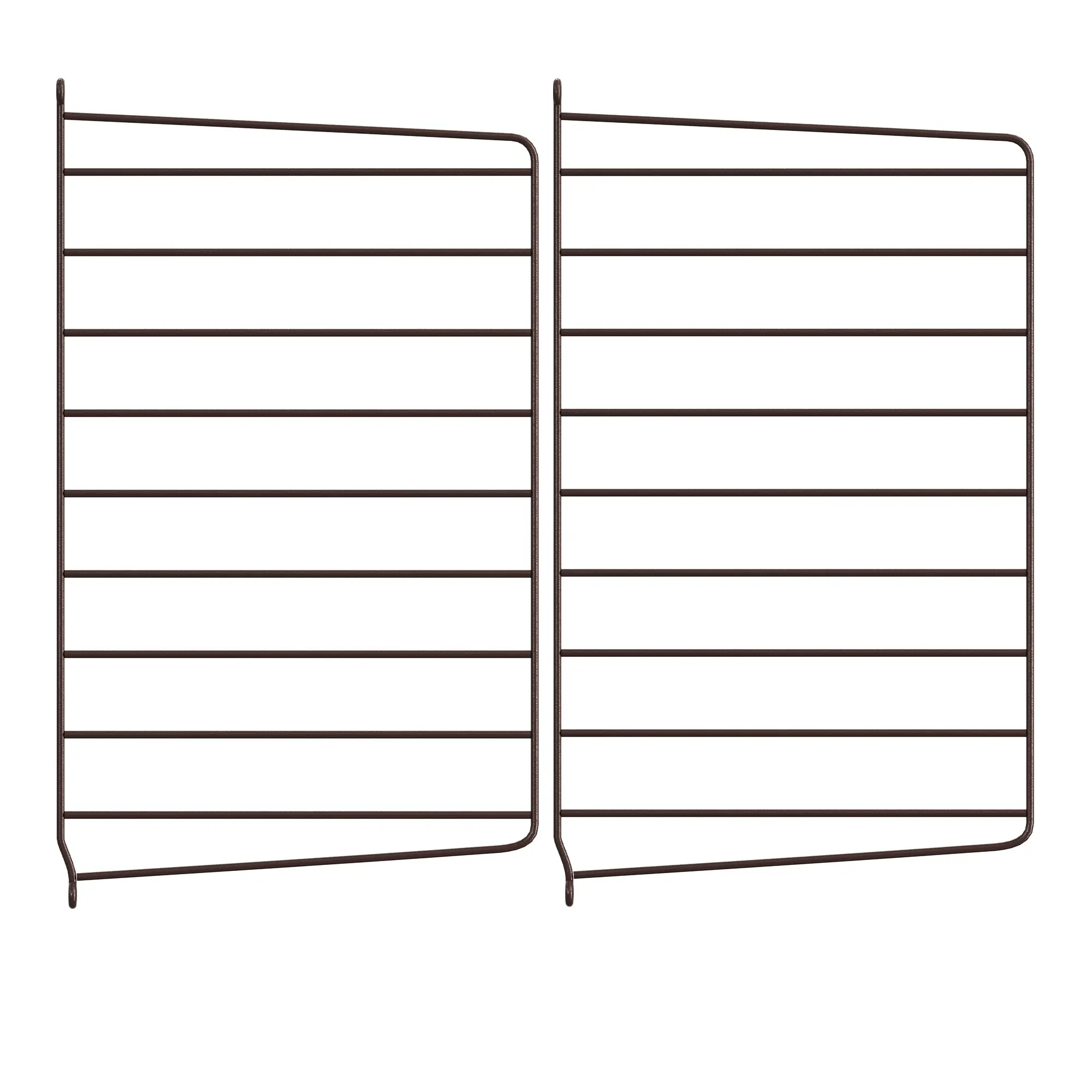 Väggavel 50 x 30 cm 2-pack mörkbrun