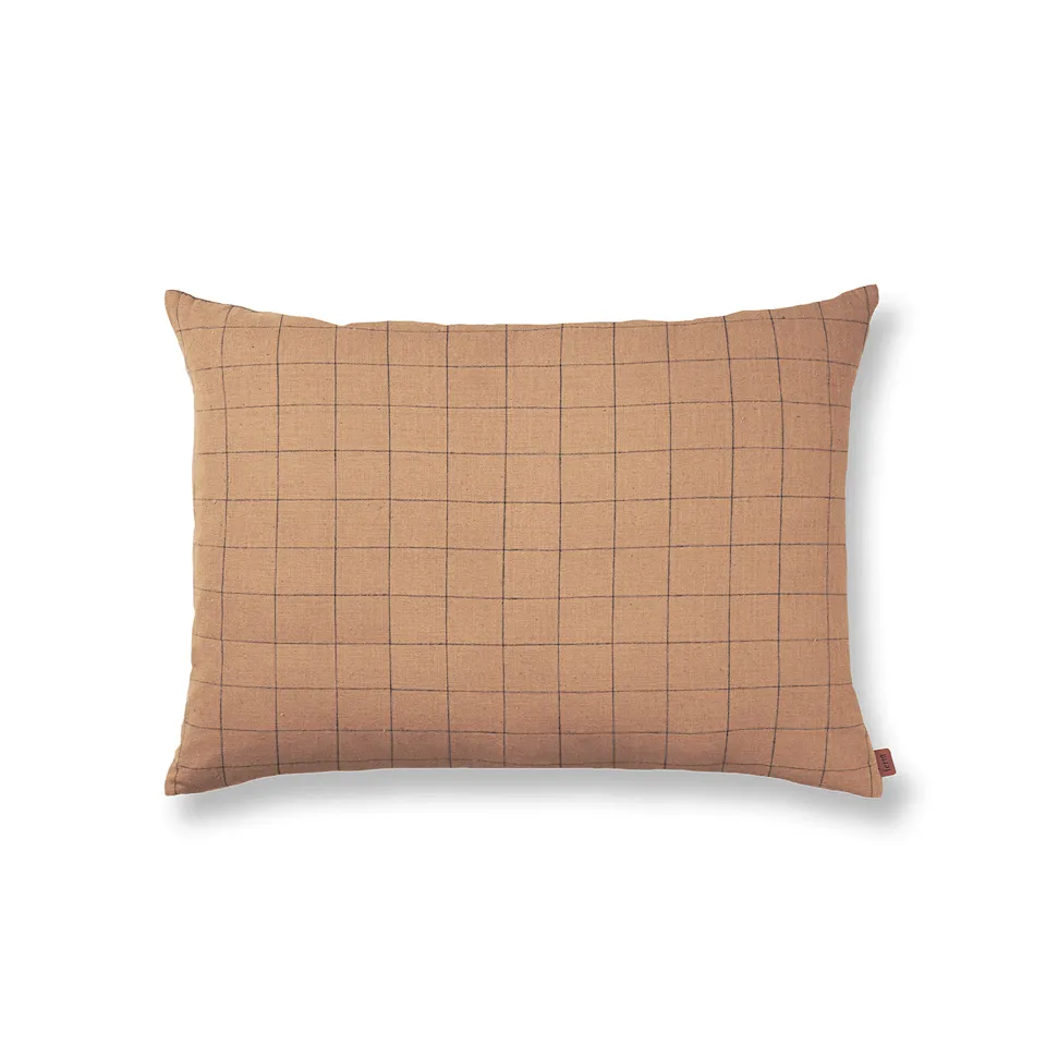 Brown Cotton Large prydnadskudde