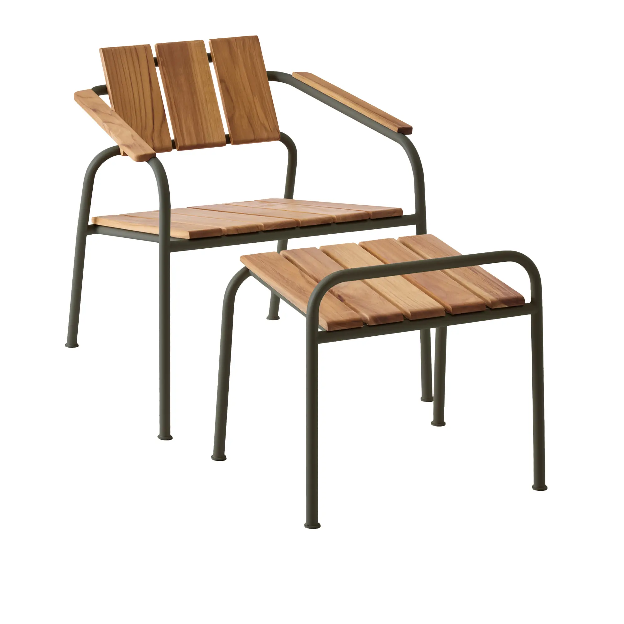 Kallio outdoor lounge chair & footrest