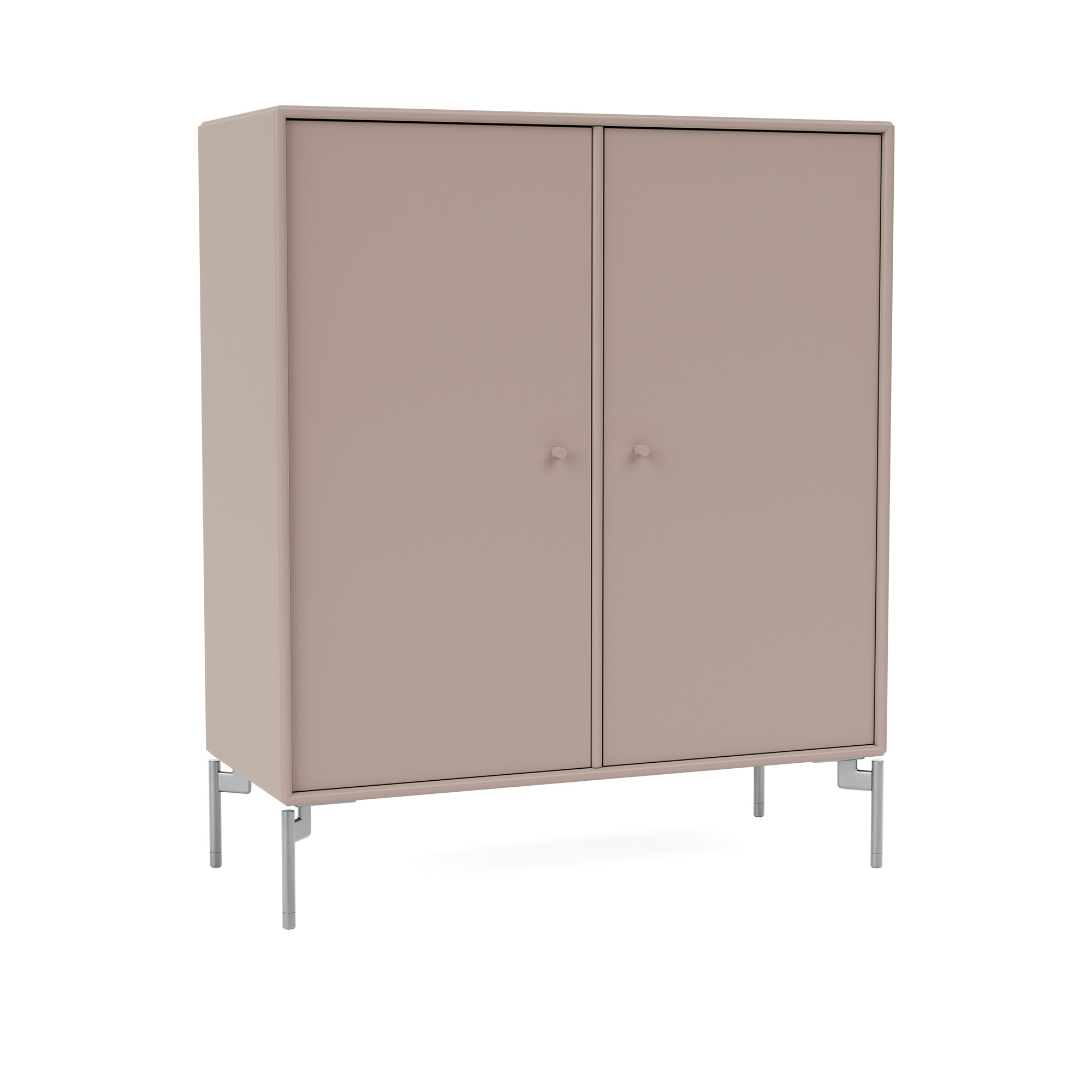 montana - cover cabinet 137-mushroom matt chrome - skåp och vitrinskåp - peter j. lassen - beige - trä