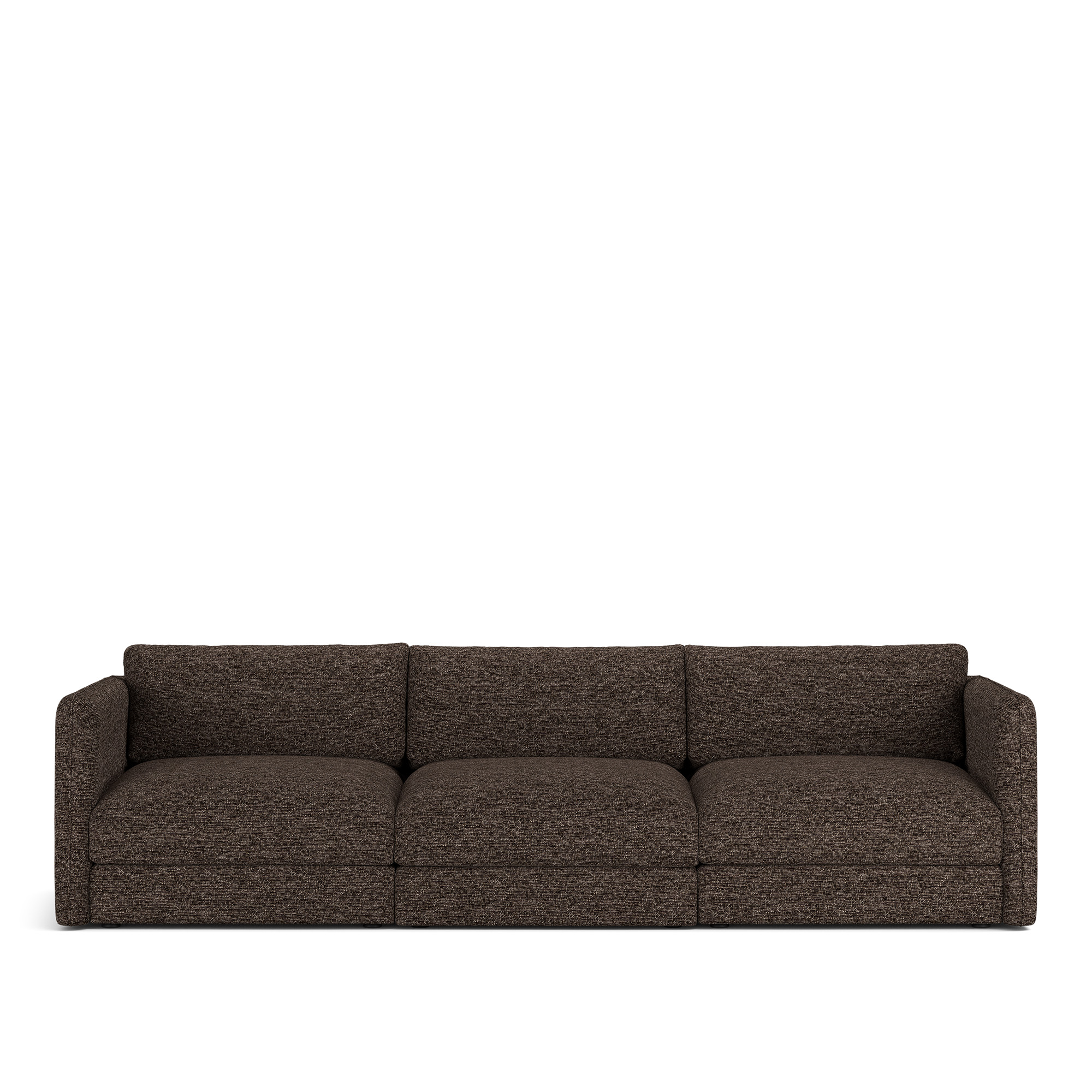 NOGA - Pavarotti 3-Seater, Fixed Cover, Cushion Variant 03, Lucinasco 17 - Soffor - Brun