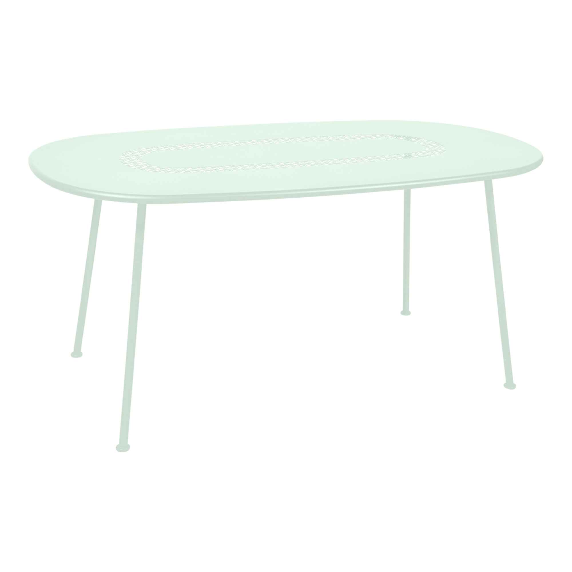 Fermob - Lorette Oval Table 160x90 cm Ice Mint A7 - Matbord utomhus - Frédéric Sofia - Grön - Metall