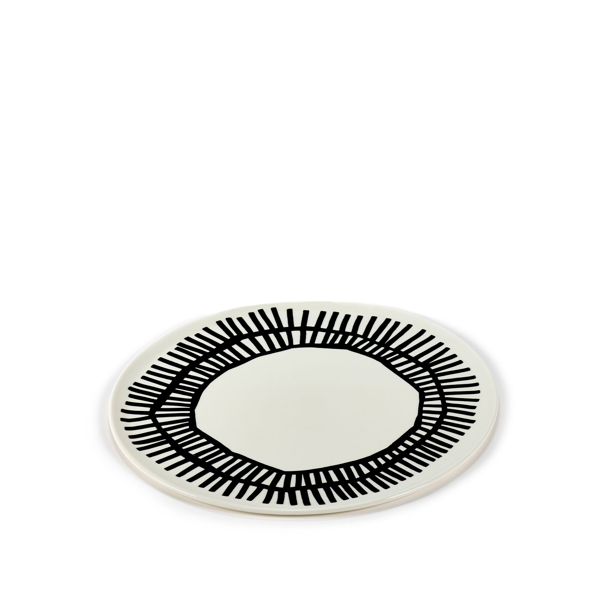 Serax - Plate White D32 X H1 Table Nomade - Mattallrikar - designer_paola_navone - Röd,Vit