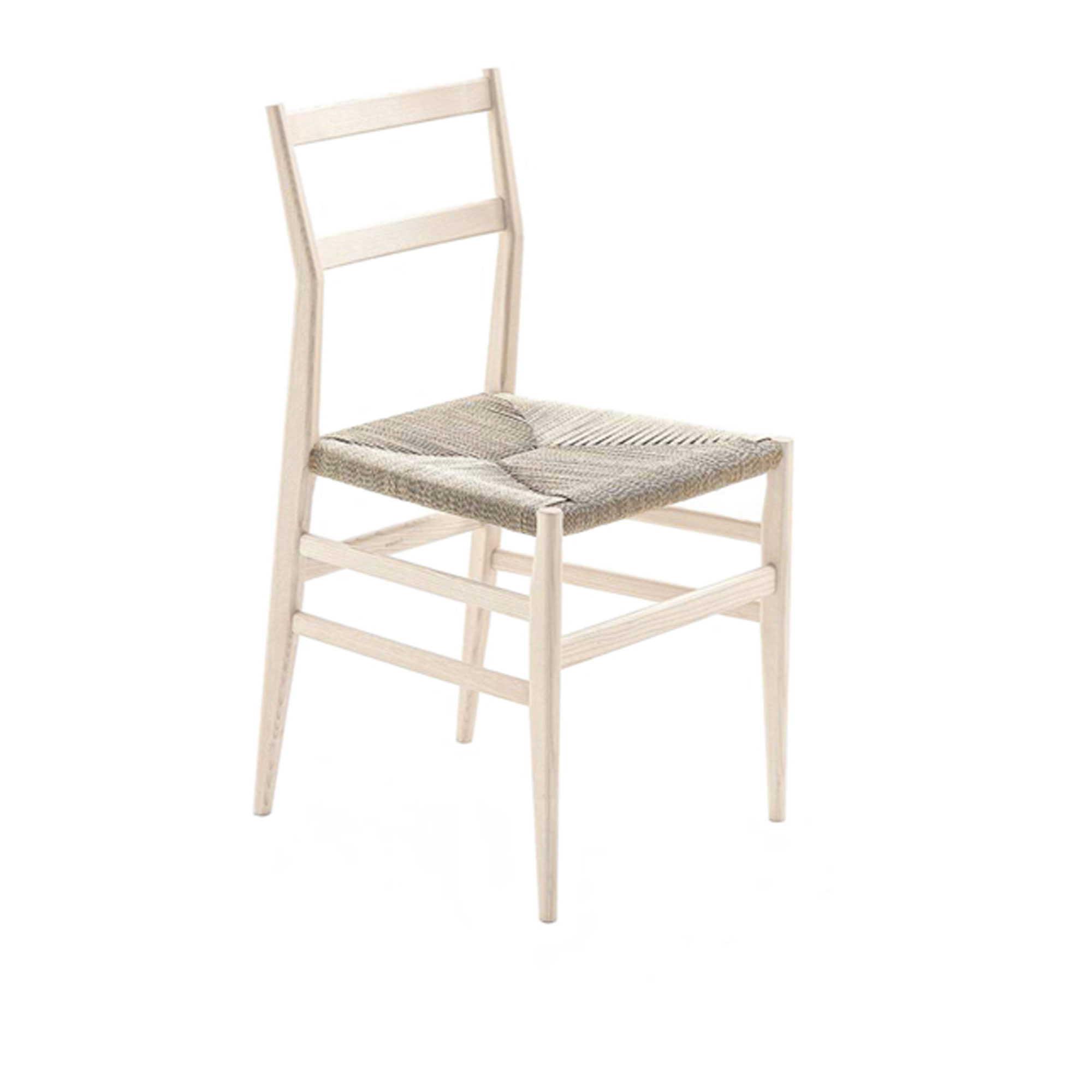 Cassina - 646 Leggera, Chair In Ashwood, Rope Seat, Frame Natural, Natural Rope - Spisestoler - Gio Ponti - Hvit - Tre