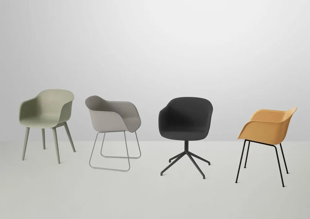 Fiber Armchair - Wood Base