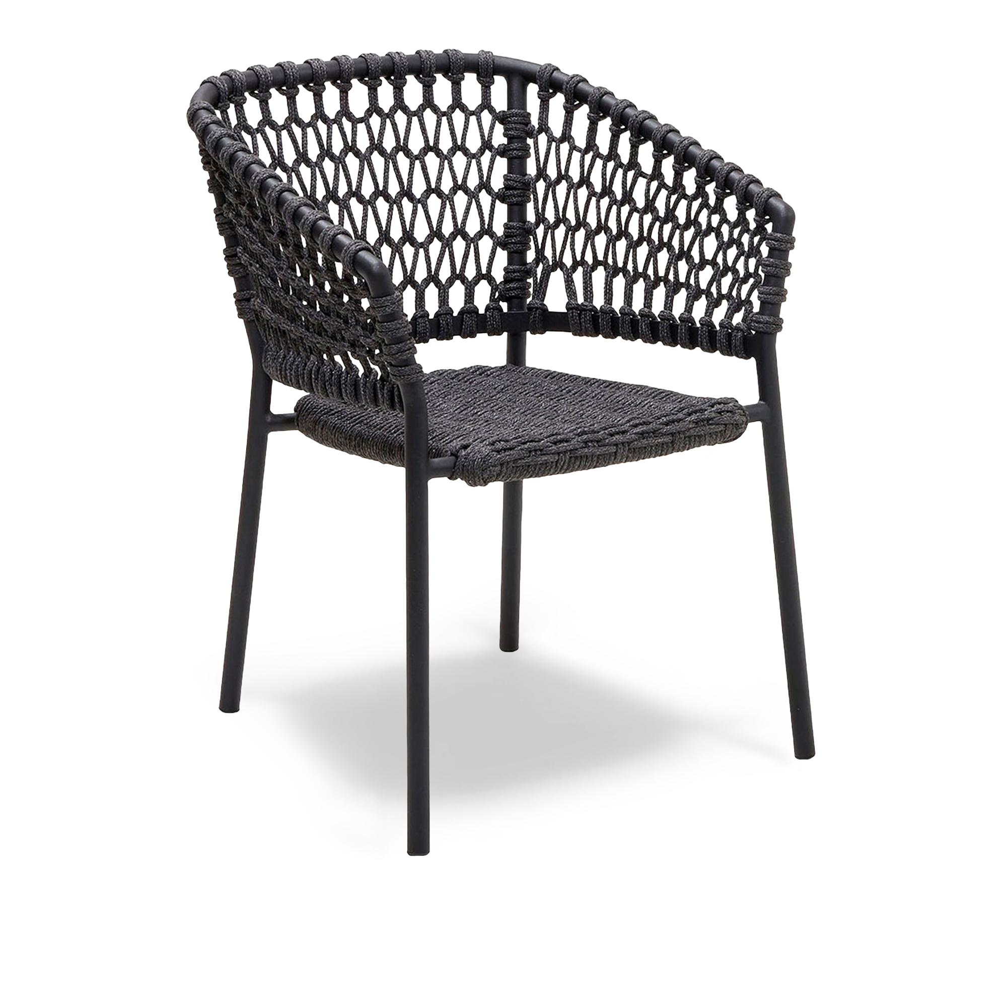 Cane-Line - Ocean dining chair – Dark Grey - Matstolar utomhus - Cane-line Design Team - Grå - Metall | Utemöbler - Utestolar - Matstolar Utomhus | Möbelexperten