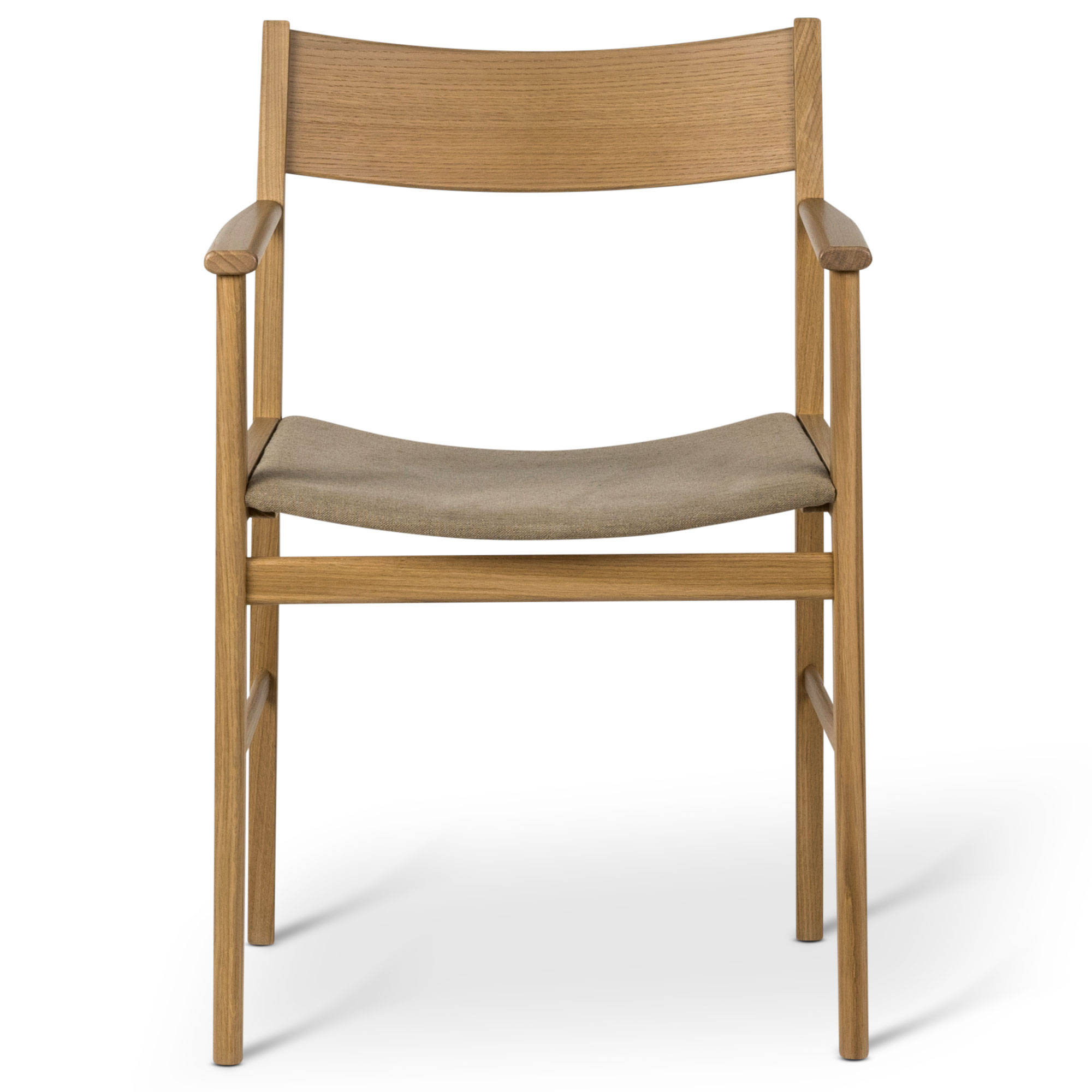 Mavis - Siza karmstol vitpigmenterad mattlackad ek/beige - Matstolar - Pierre Sindre - Beige - Trä