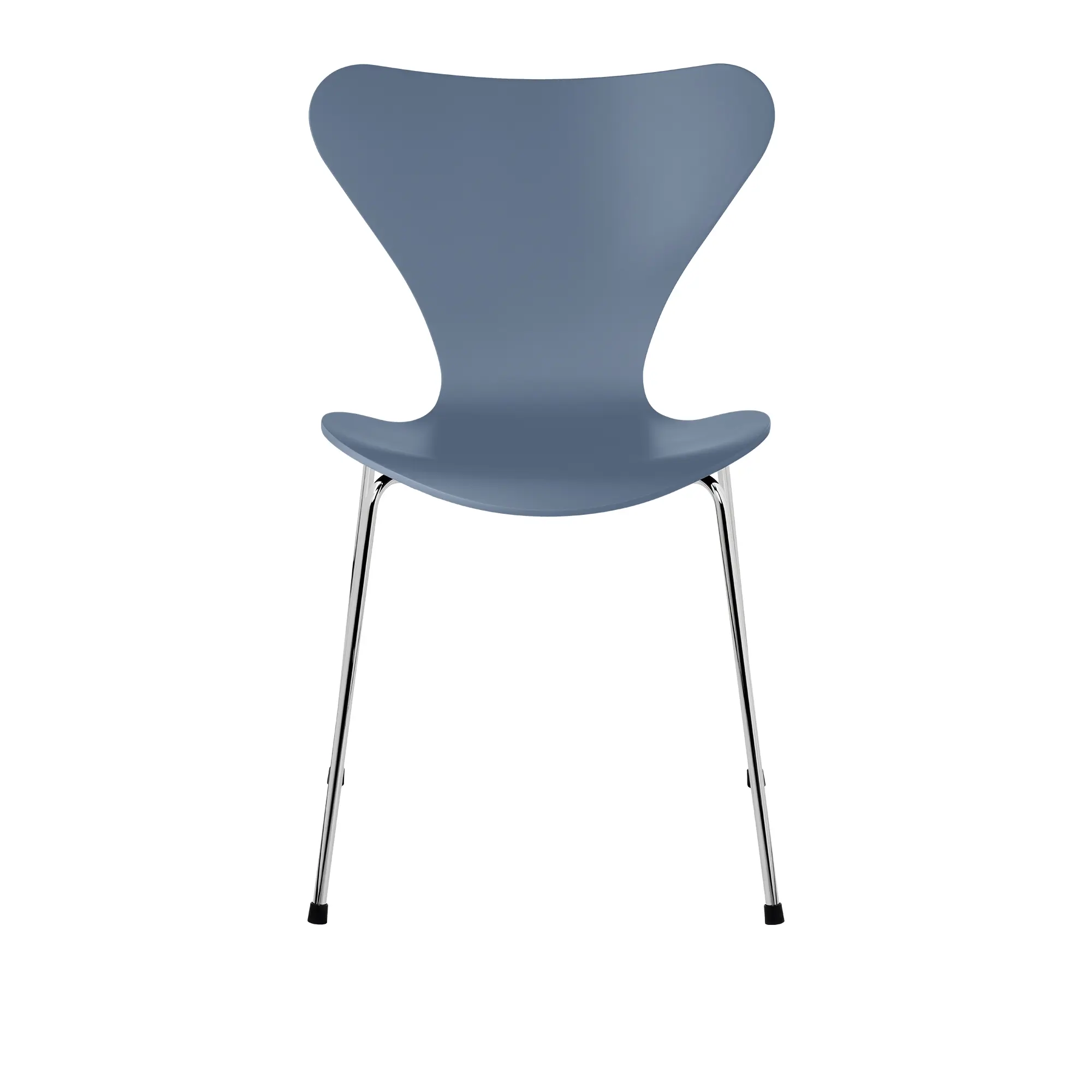Series 7 stol 3107 bøkfiner stålunderstell krom