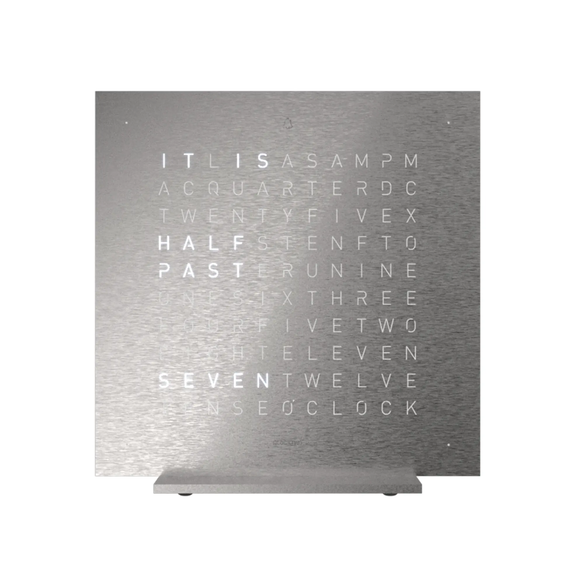 Qlocktwo Earth 13,5 – Stainless Steel