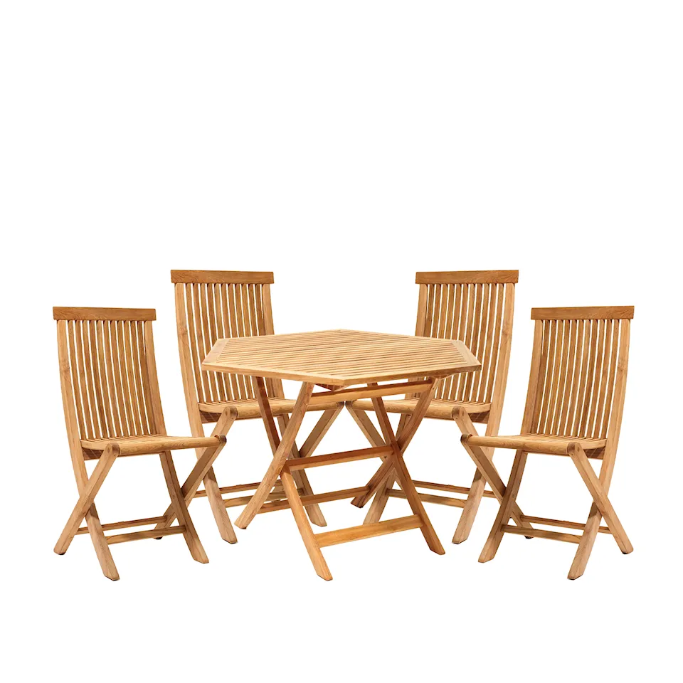 Viken matgrupp med matbord & 4 stolar