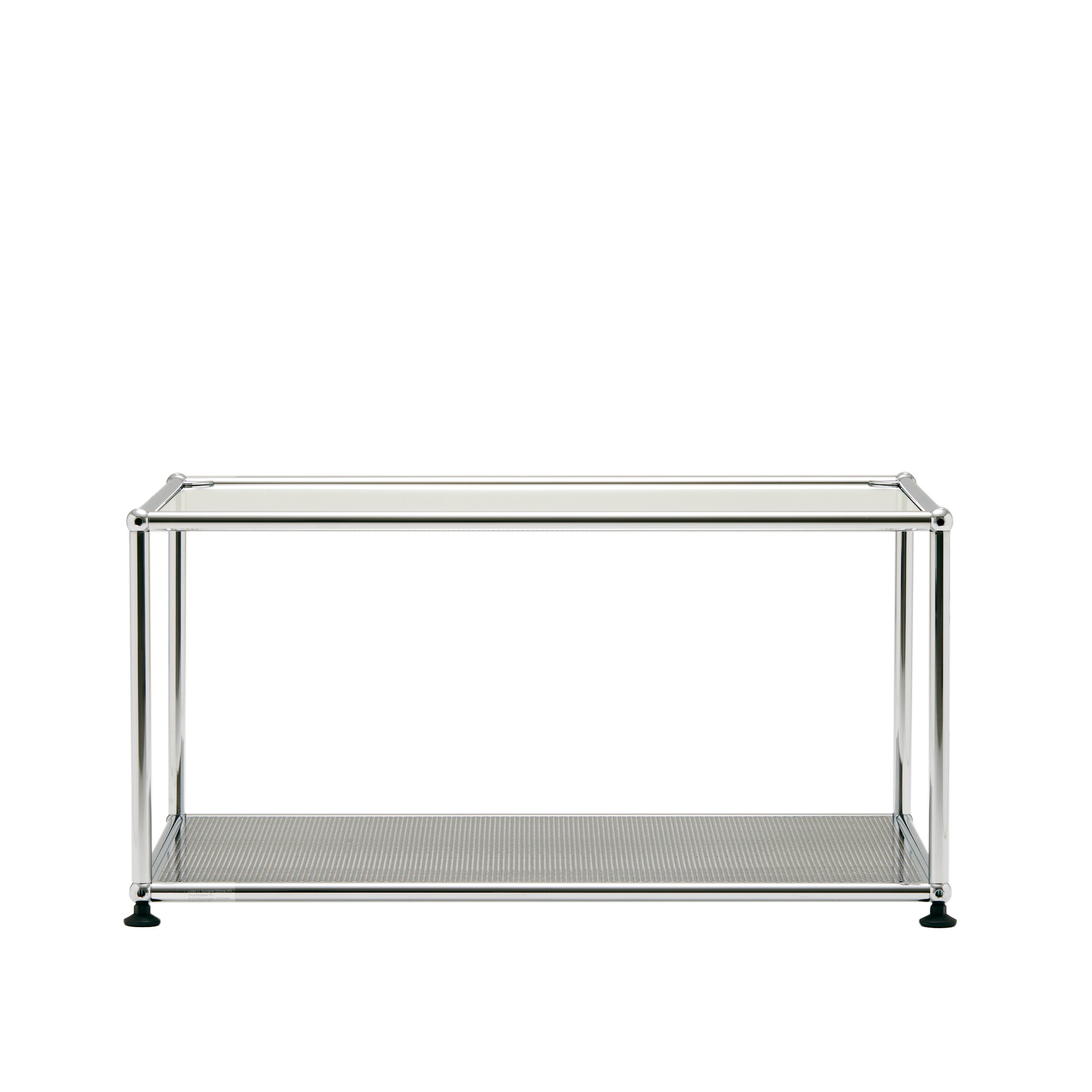 USM - USM Haller Sofabord Exclusive Edition 75x50cm - Sofabord - Fritz Haller & Paul Schärer - Sølv - Glass
