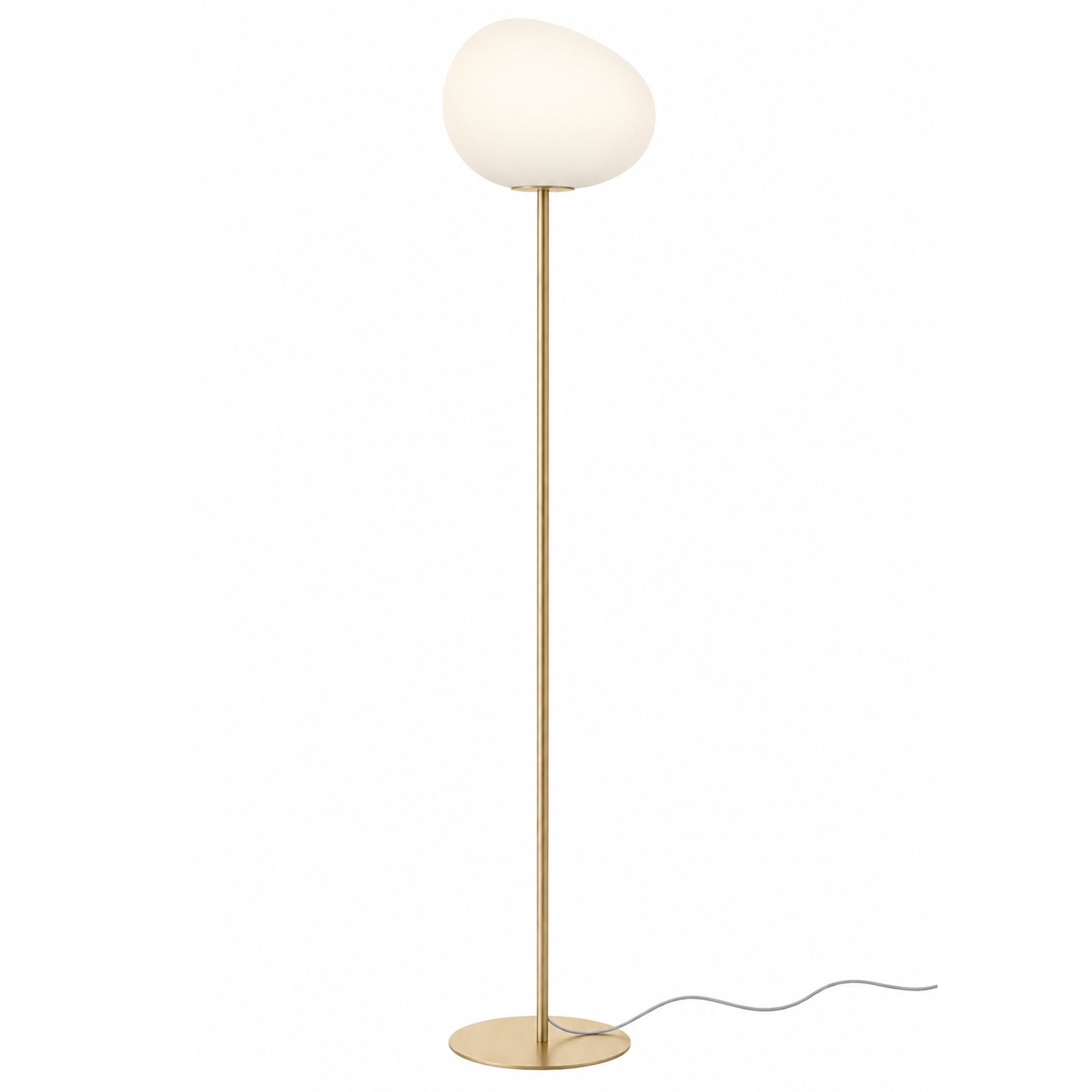 Foscarini - Gregg Media golvlampa gold/white - Sk&auml;rmlampor - Ludovica & Roberto Palomba - Guld - Glas