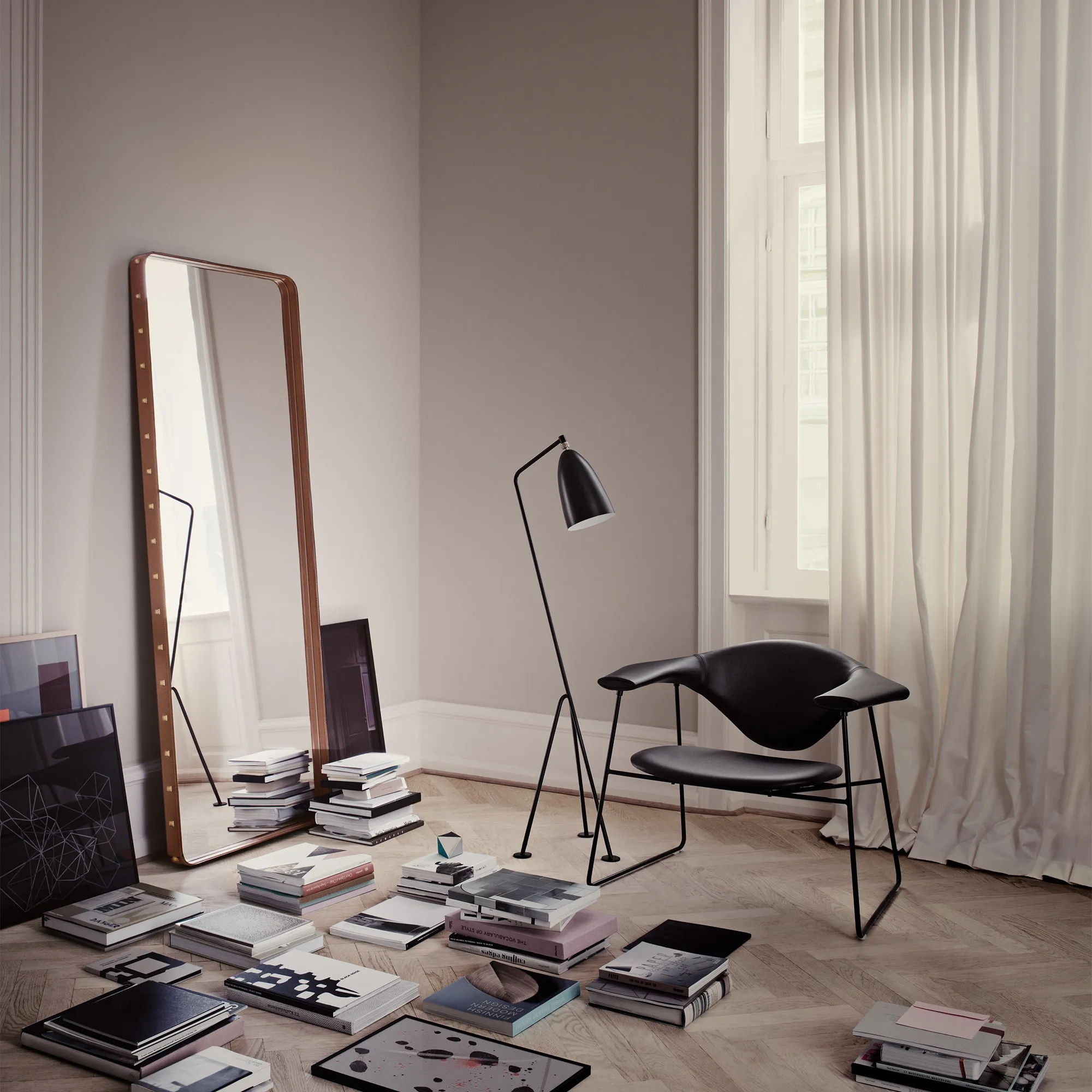 Adnet Rectangulaire spegel 180 cm