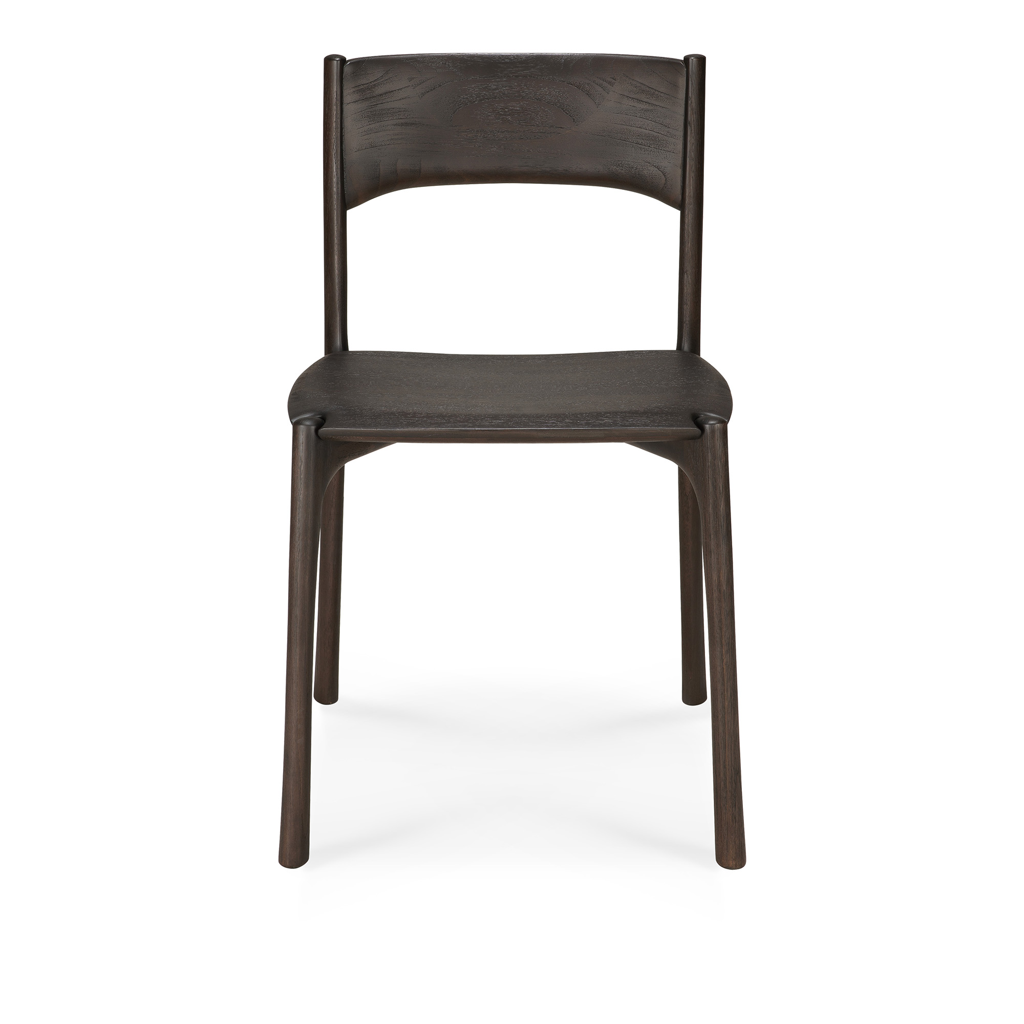 ethnicraft - pi dining chair - varnished teak - dark brown - matstolar - alain van havre - träfärgad - trä