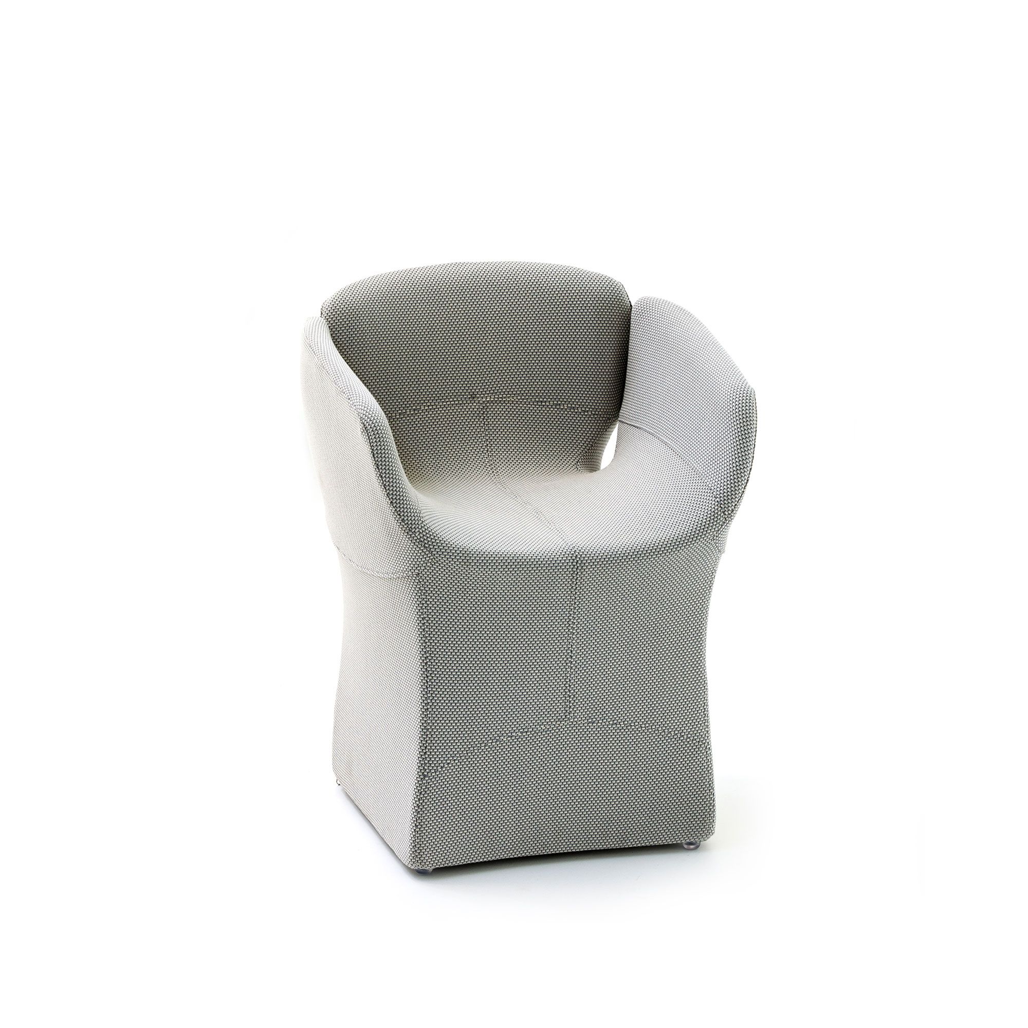 Moroso - Bloomy Chair,Fabric Cat. W Divina Melange 120 Grey - Spisestoler - Patricia Urquiola - Grå - Metall/Tekstilmateriale/Skum/Plast