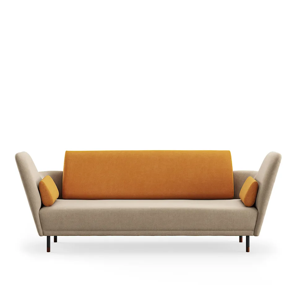 57 soffa Brownished Steel/Walnut