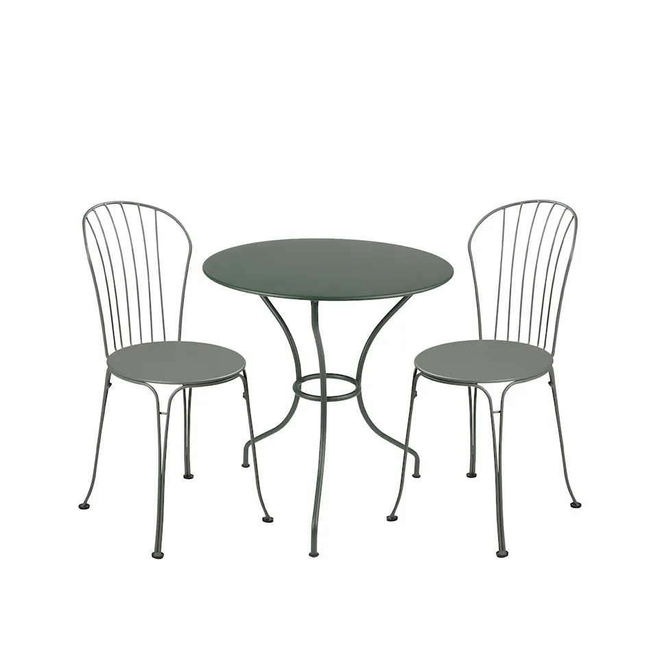 Opéra+ matgrupp pedestalbord Ø67cm & 2 stolar