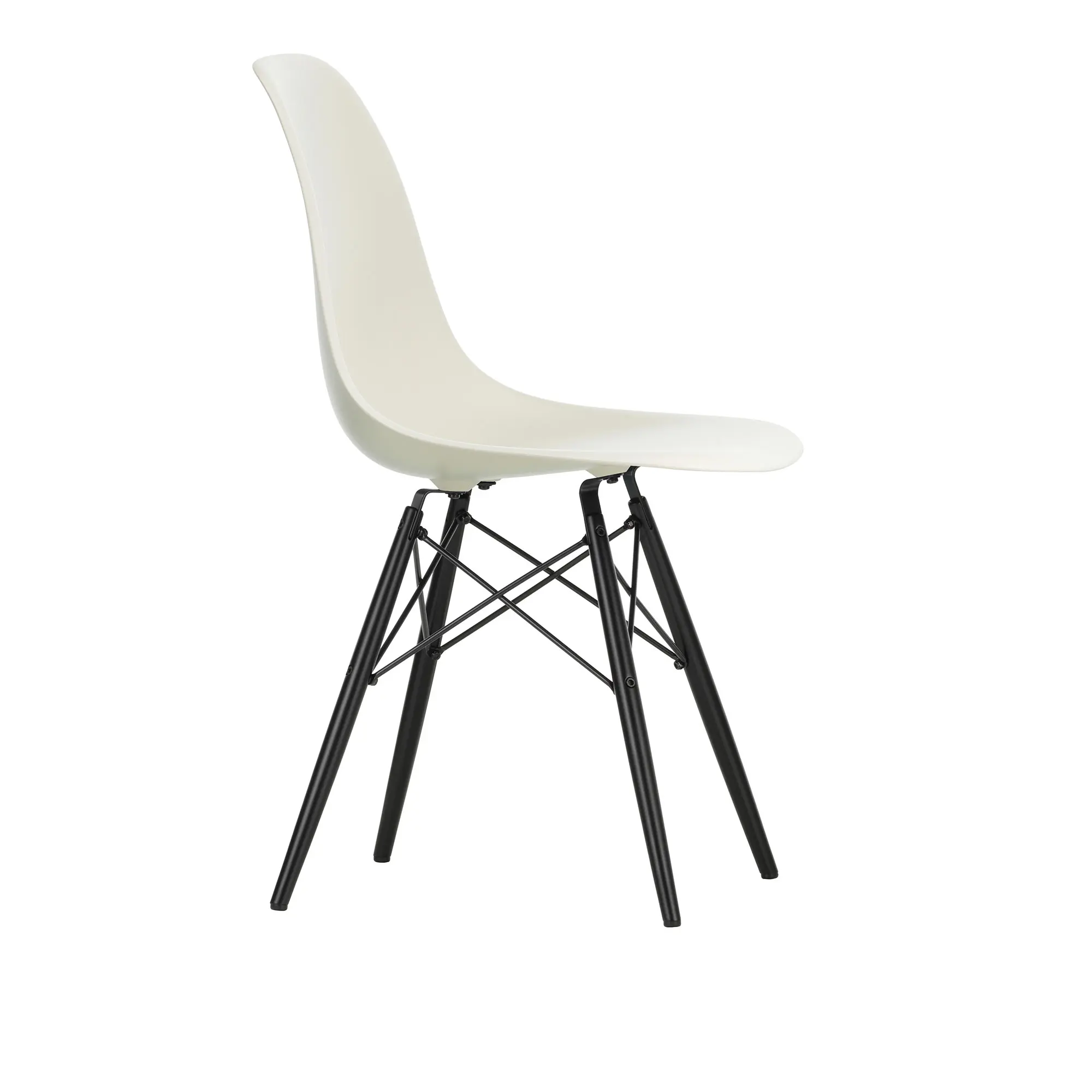 Eames RE Plastic Chair DSW stol Black Maple