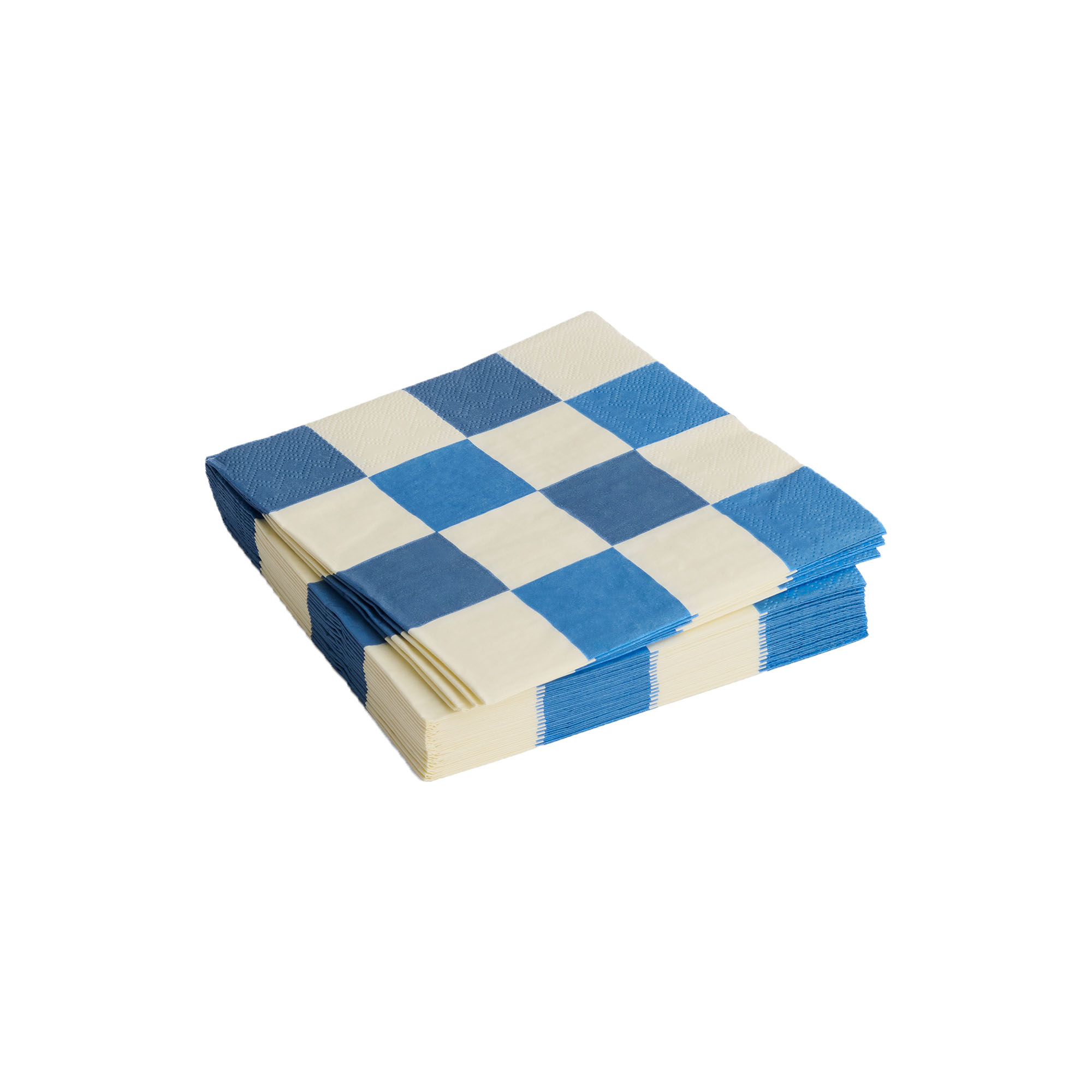 HAY - Pattern Napkins Dinner Off-White And Blues M Check - Servetter och tillbehör