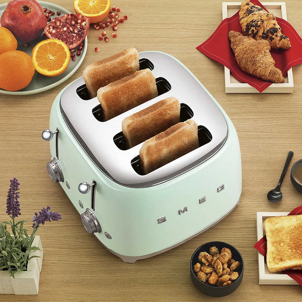 Smeg 4 Slot Toaster Pastel Green