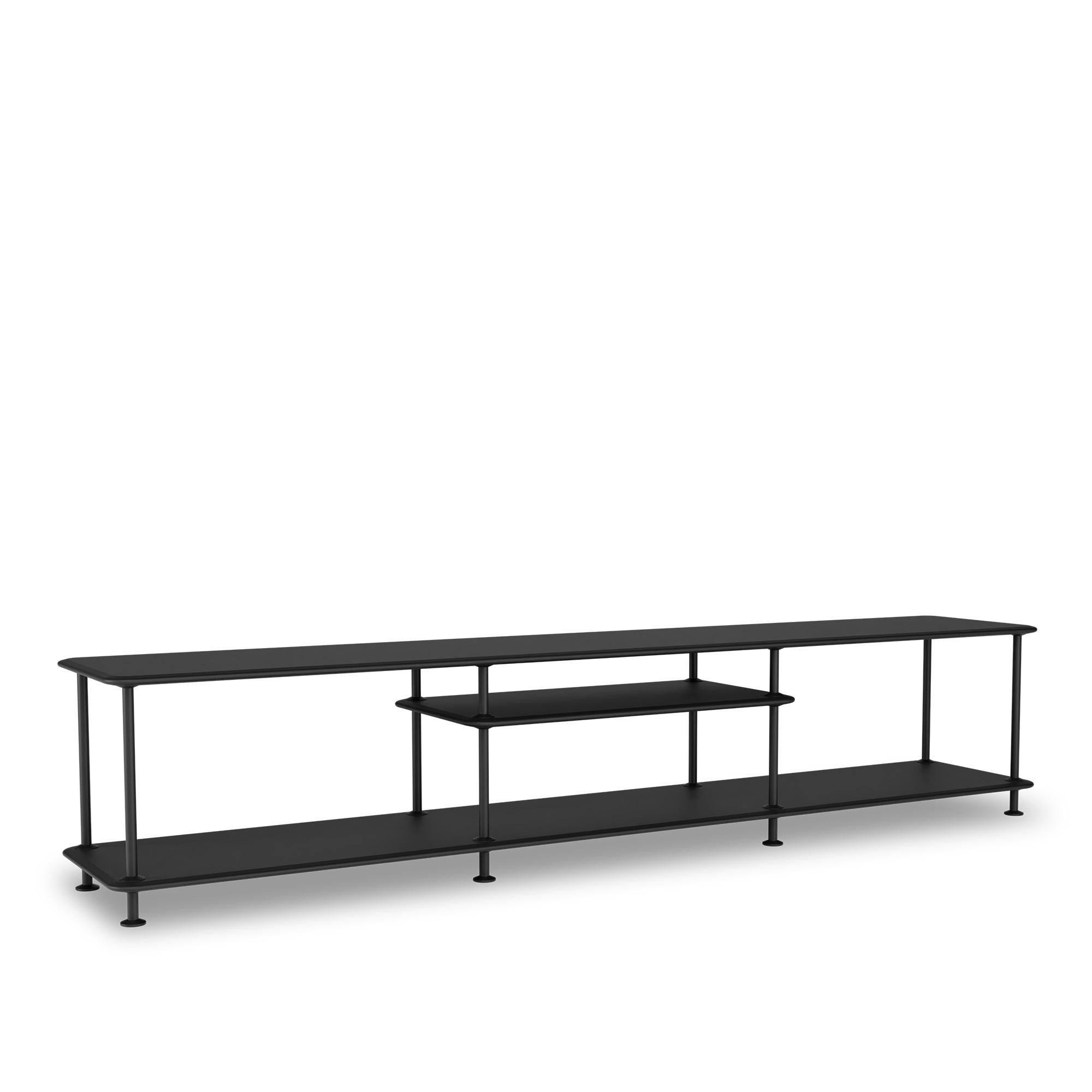 montana - montana free 111010 207-blackstructure 05-black - tv-bänkar - jakob wagner - svart - metall/trä