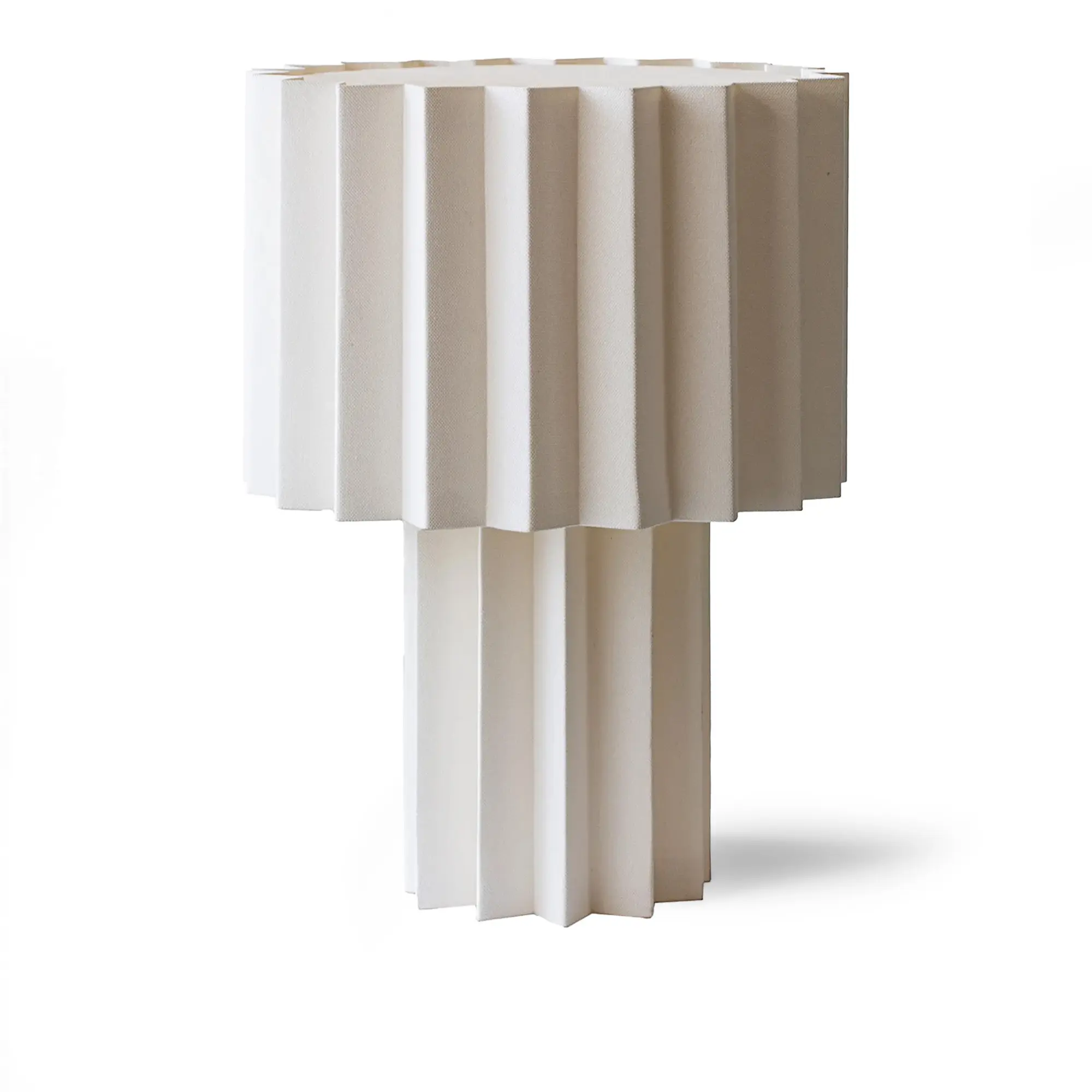 Plissé bordslampa