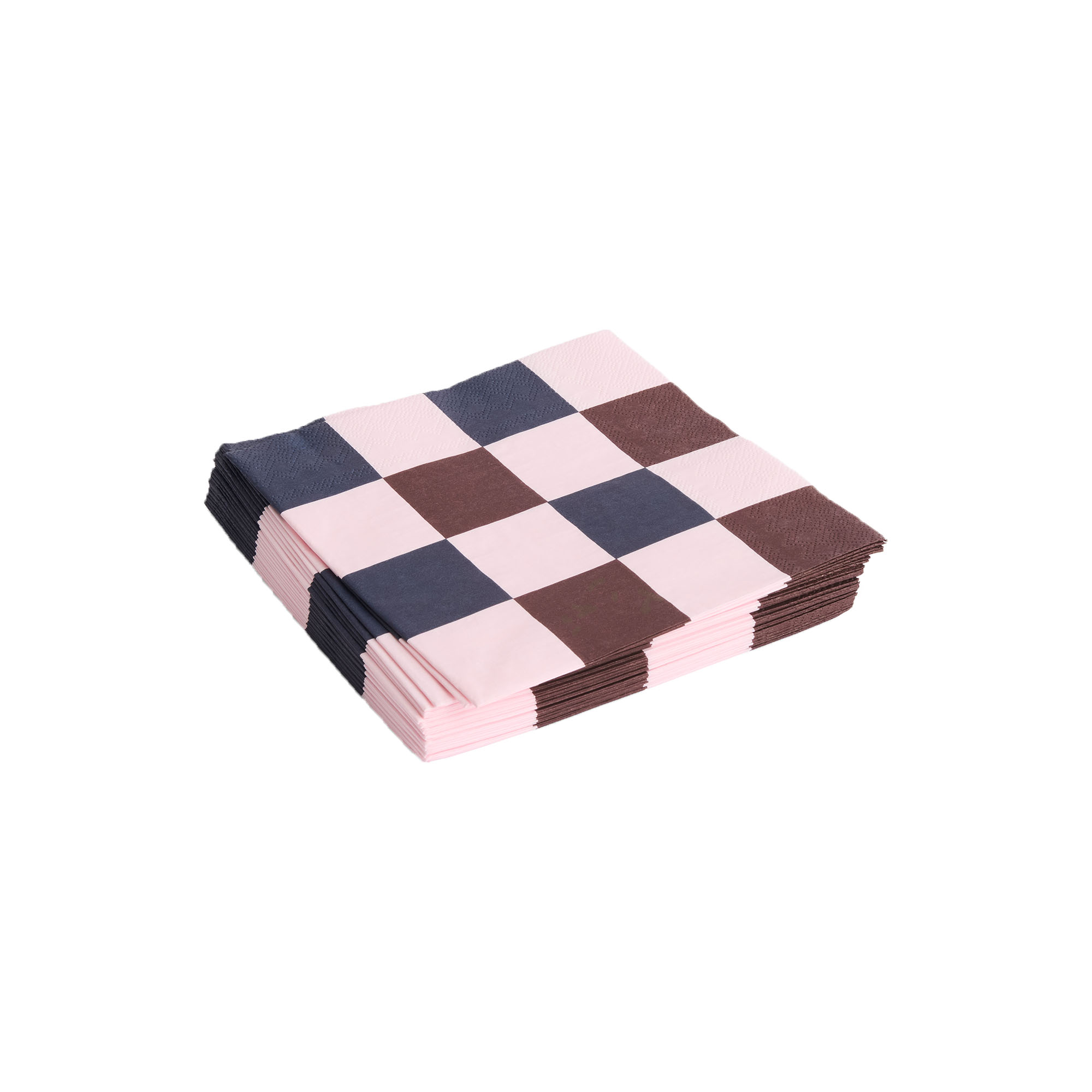 HAY - Pattern Napkins Dinner Light Pink, Bordeaux And Black M Check - Servetter och tillbehör