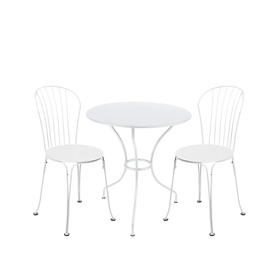 Opéra+ matgrupp pedestalbord Ø67cm & 2 stolar