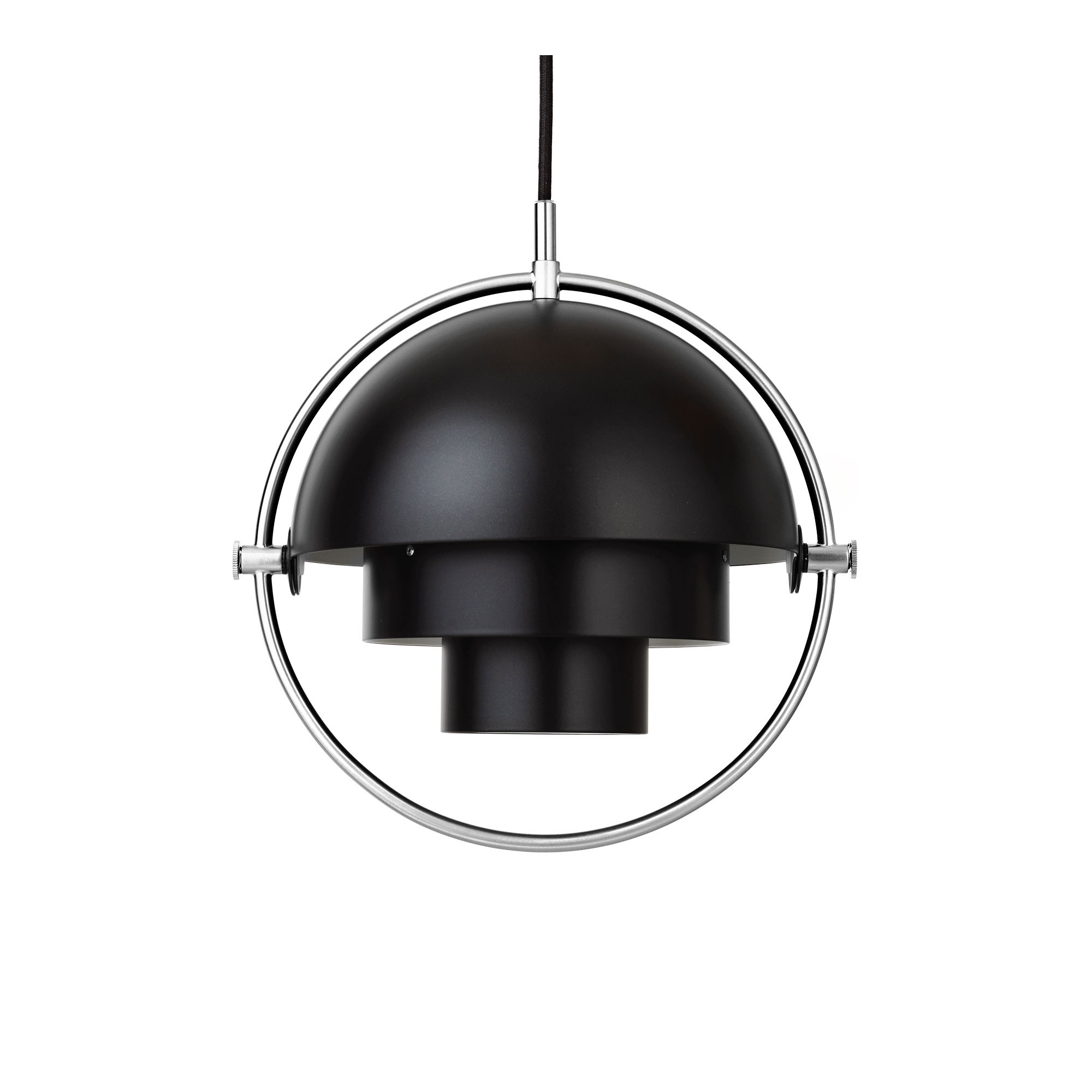Gubi - Multi-Lite Pendant Small - Chrome Black - Pendellampor - Louis Weisdorf - Svart