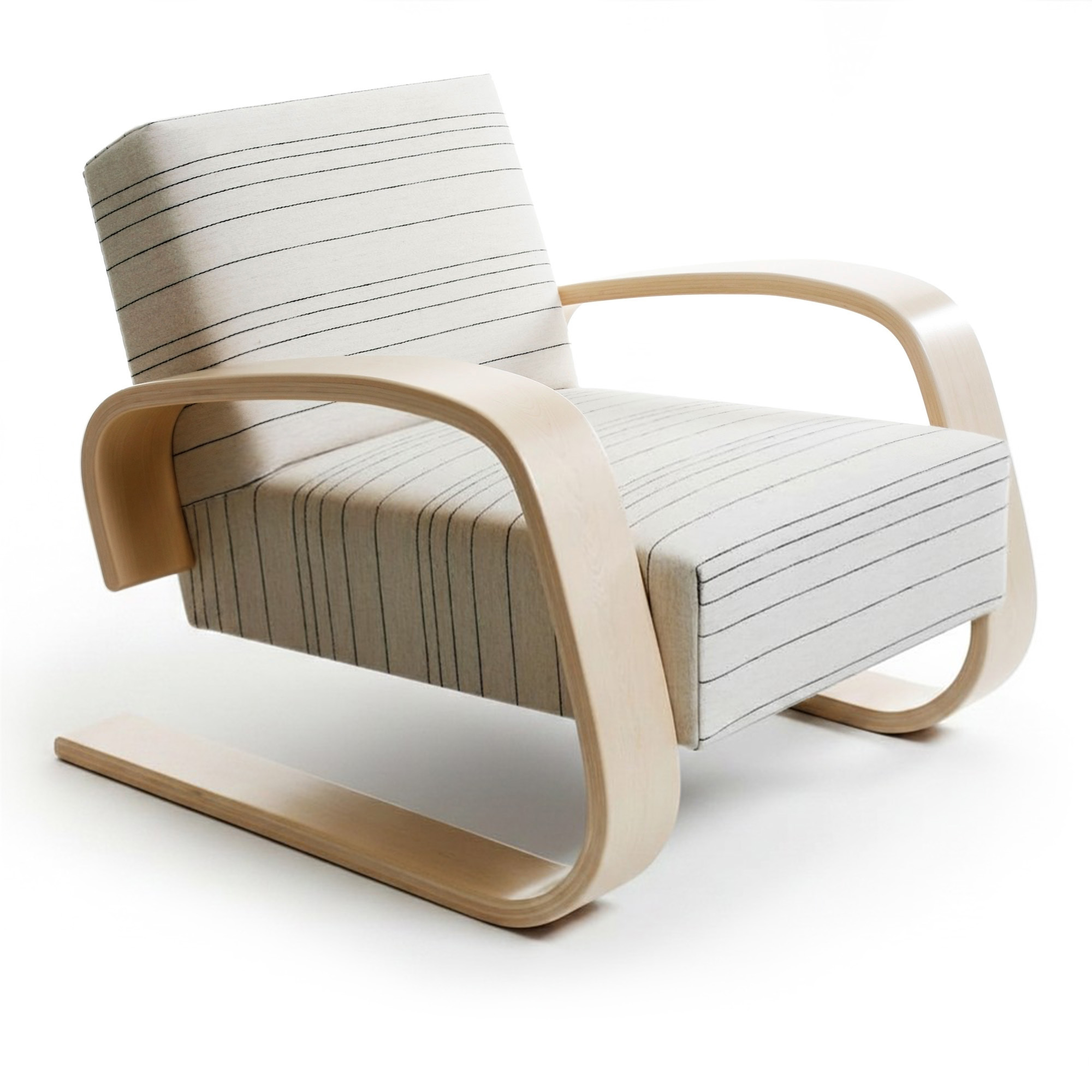 Artek - Tankstolen 400, L&auml;der L1, Prestige Anthrazit, Honungsf&auml;rgad bj&ouml;rk - F&aring;t&ouml;ljer - Alvar Aalto - Gr&aring; - Tr&auml;