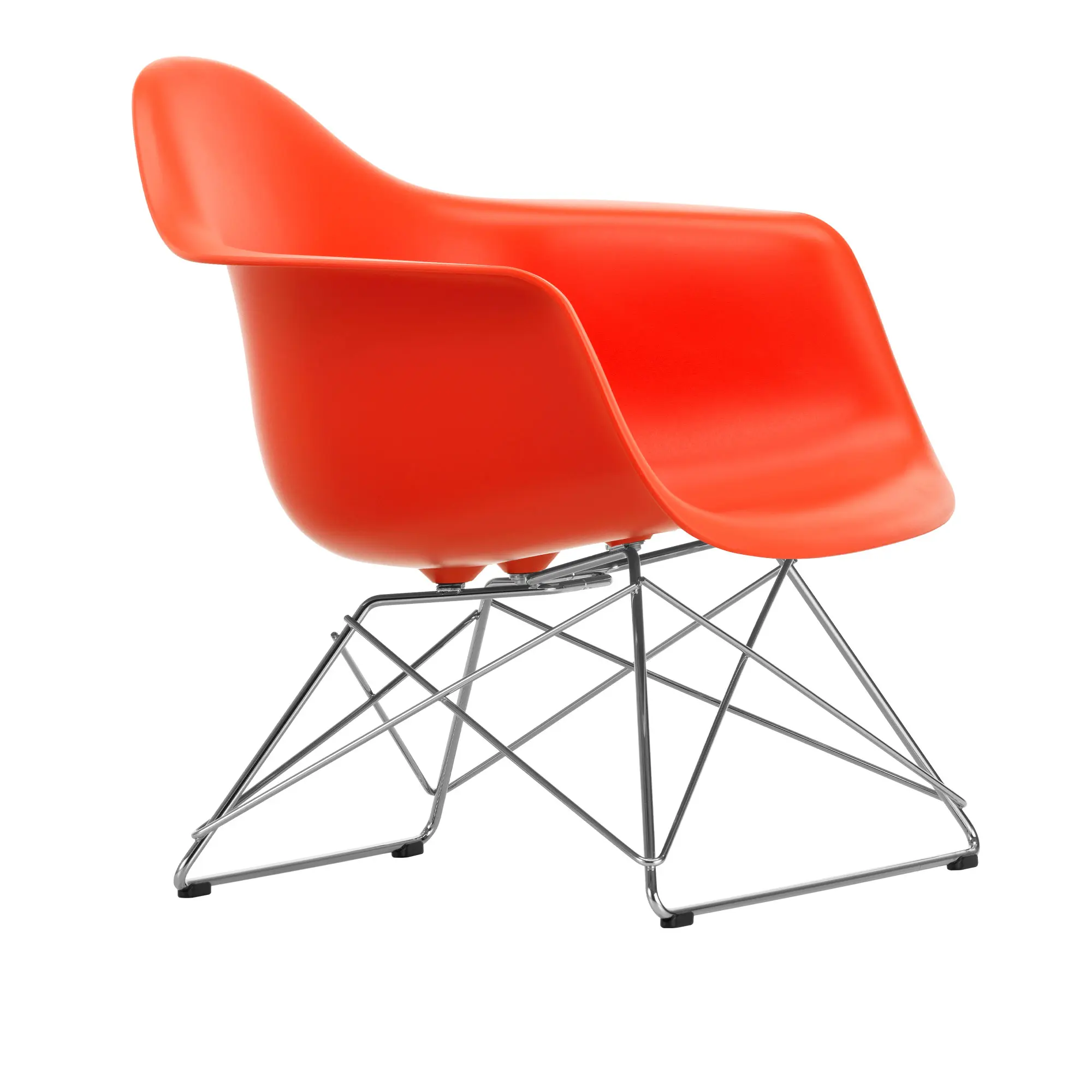 Eames RE Plastic Armchair LAR fåtölj Chrome