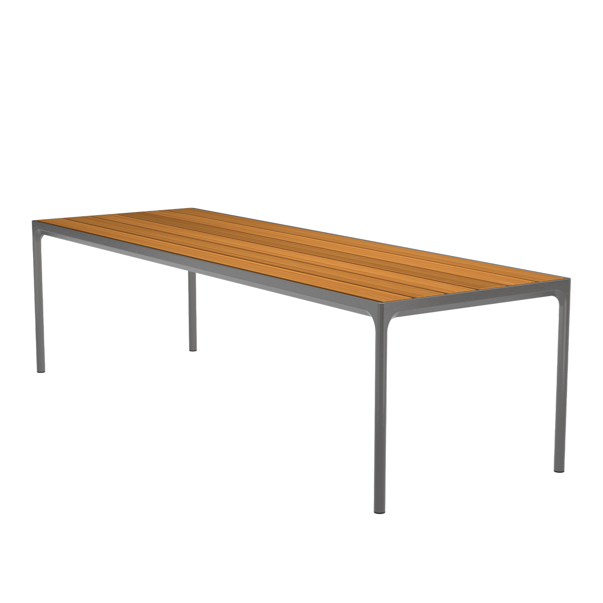 houe - four table - 270 x 90 cm - matbord utomhus - henrik pedersen - träfärgad - metall/trä