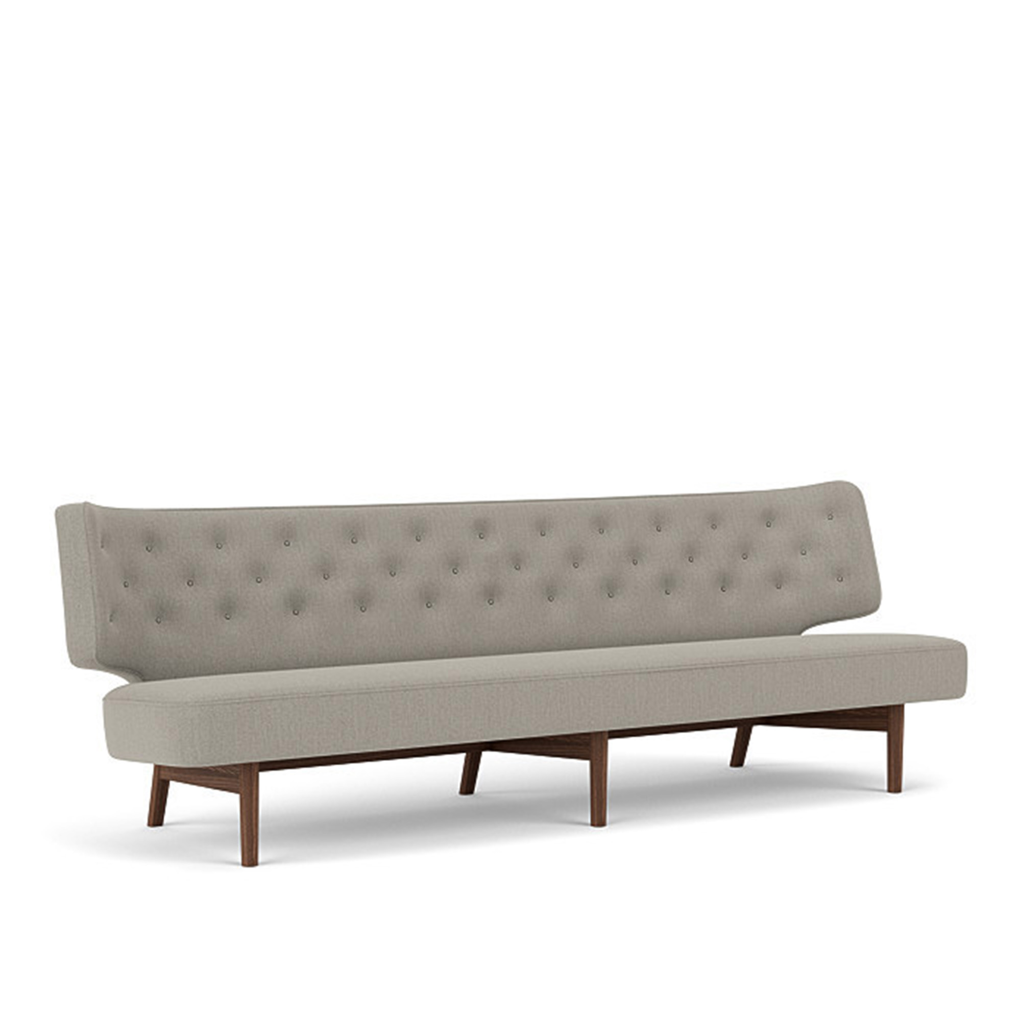 Audo Copenhagen - Radiohus Sofa P3 Walnut / Re-wool 0218 - Soffor - Vilhelm Lauritzen - Beige