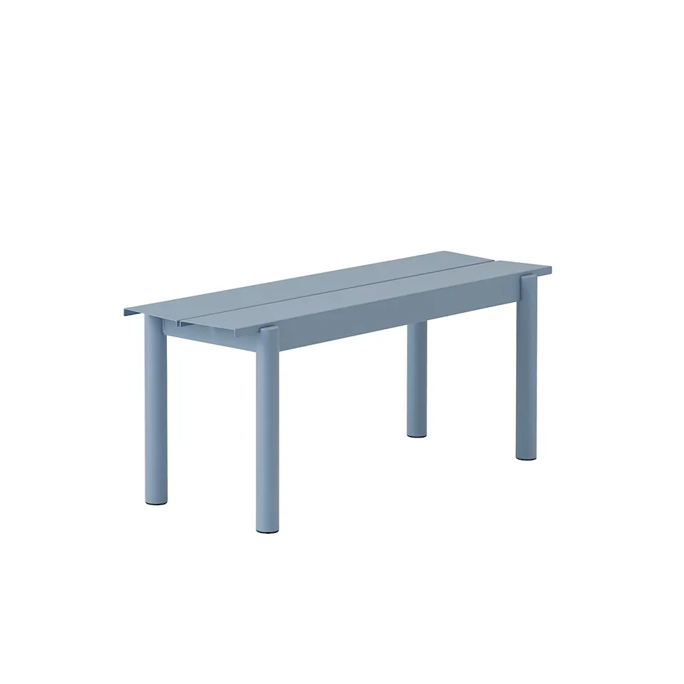 Linear steel bench 110cm
