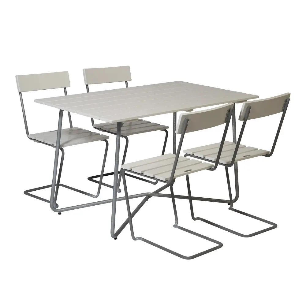 Klassisk serie spisegruppebord B25A & 4 stoler
