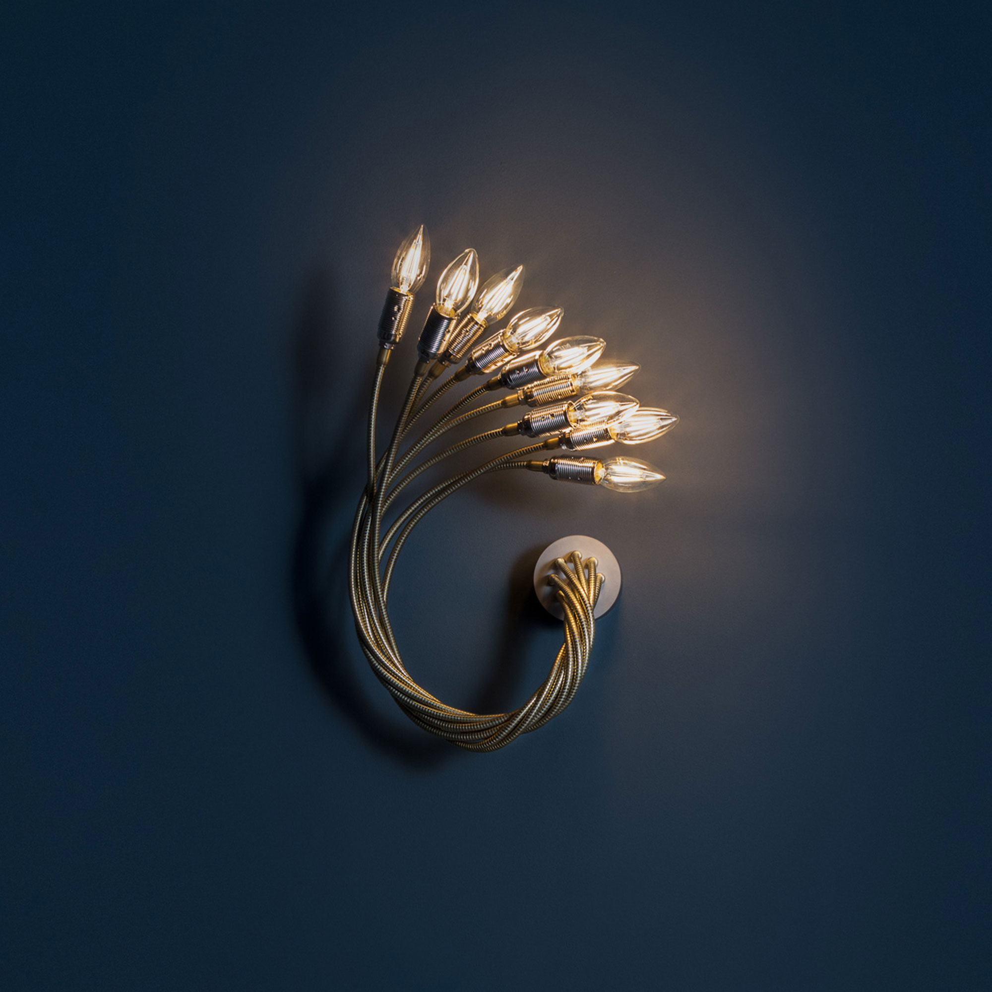 Catellani & Smith - Turciù - Vägglampa 9, Mässing - Vägglampor - Enzo Catellani - Guld