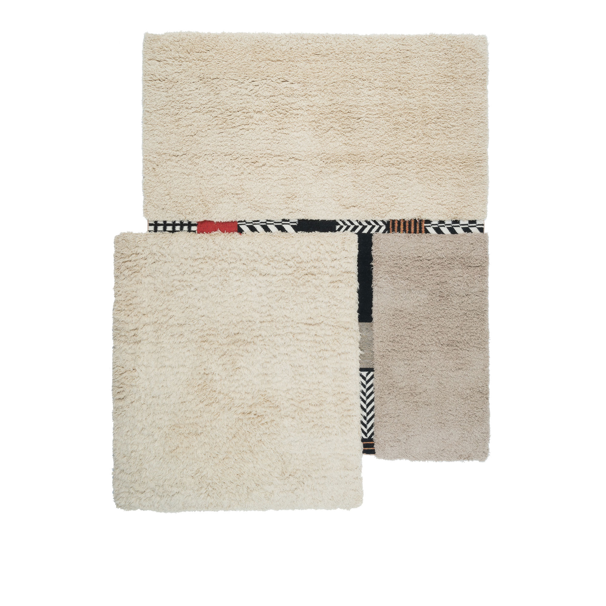 cc-tapis - Tribù Mata Undyed Rug  - Mönstrade mattor - Ludovica & Roberto Palomba - Beige,Vit
