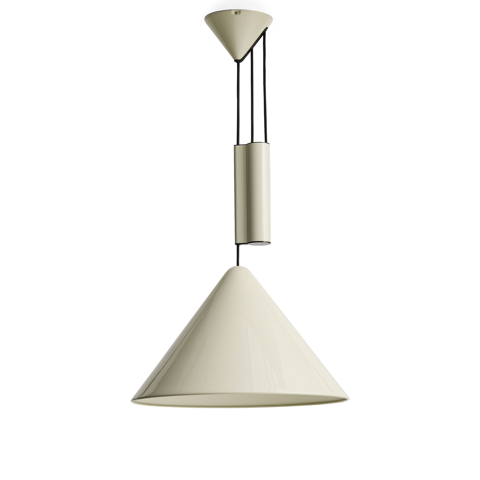 HAY - Compass Adjustable Pendant 430 oyster white - Pendellampor - Julien Renault - Vit - Metall | Belysning - Taklampor - Pendellampor | Möbelexperten