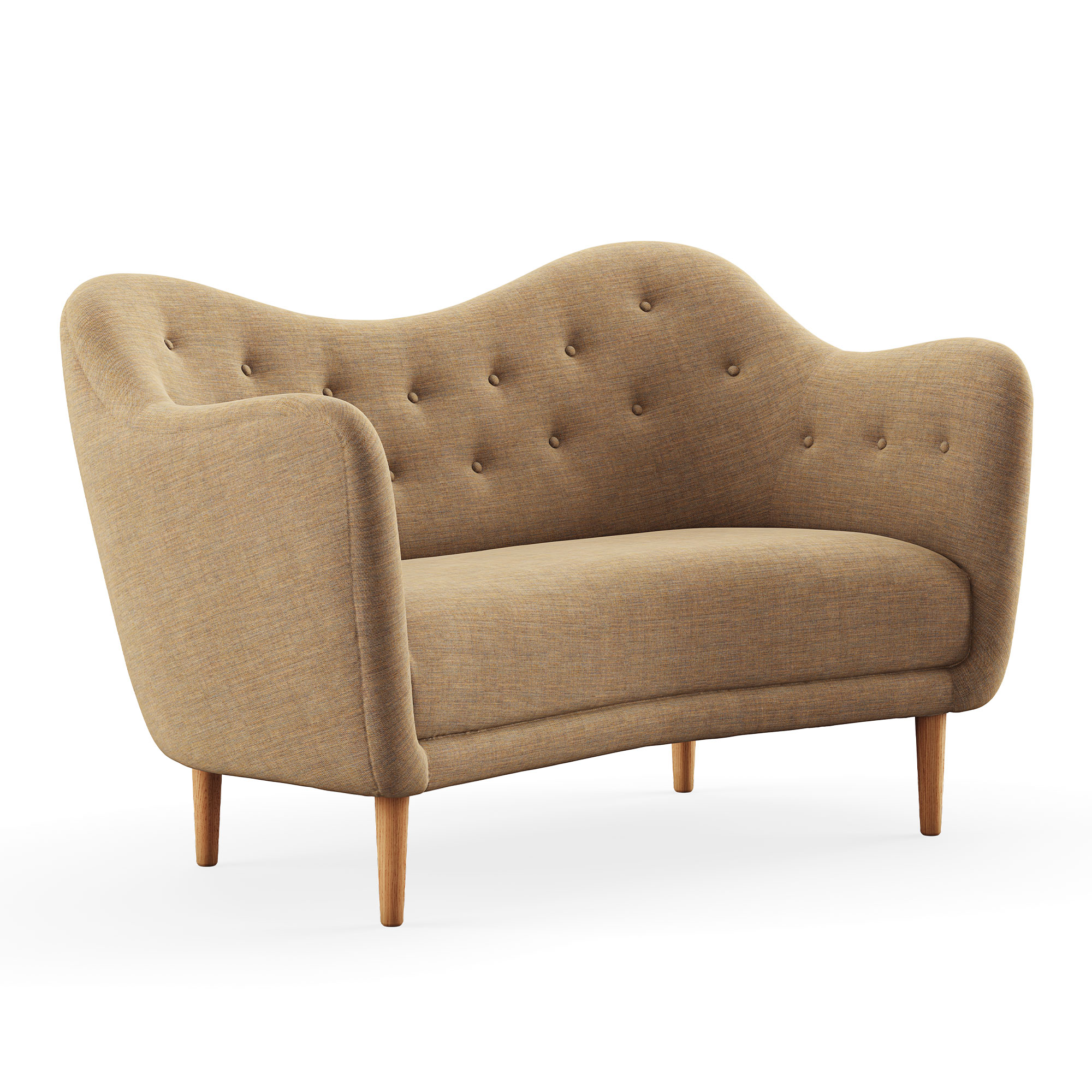 House of Finn Juhl - 46 Sofa, Dark oiled oak, Cat. 1 Remix 242 - Soffor - Finn Juhl - Beige | Möbler - Soffor Och Dagbäddar - Soffor | Möbelexperten