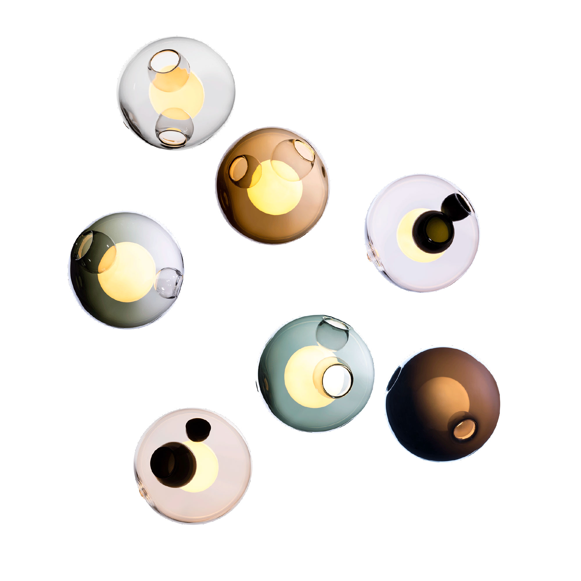 Bocci - 28.7 Random, Multi - 01 - Pendellampor - Omer Arbel - Flerfärgad