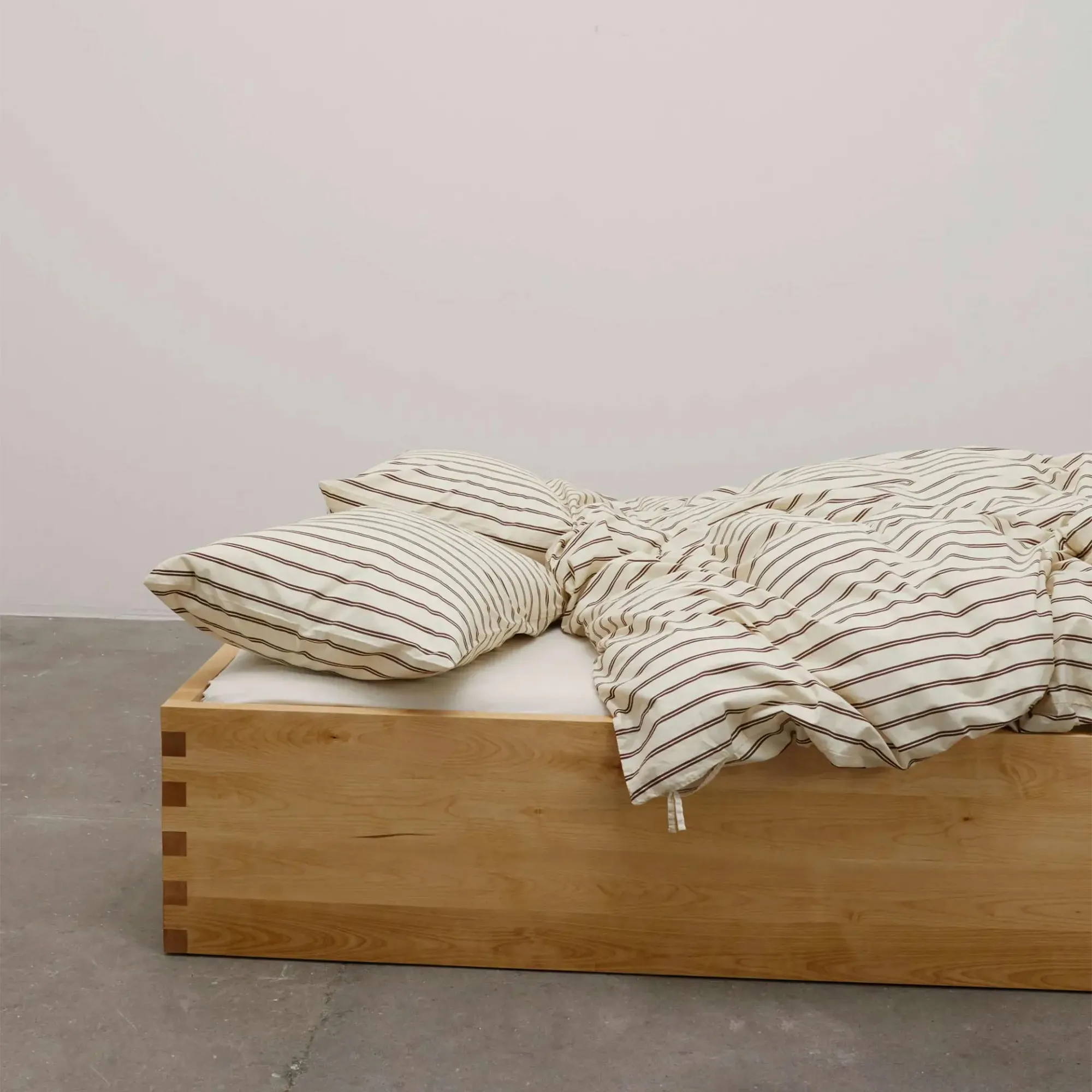 Percale stripes duvet cover single 150x210cm