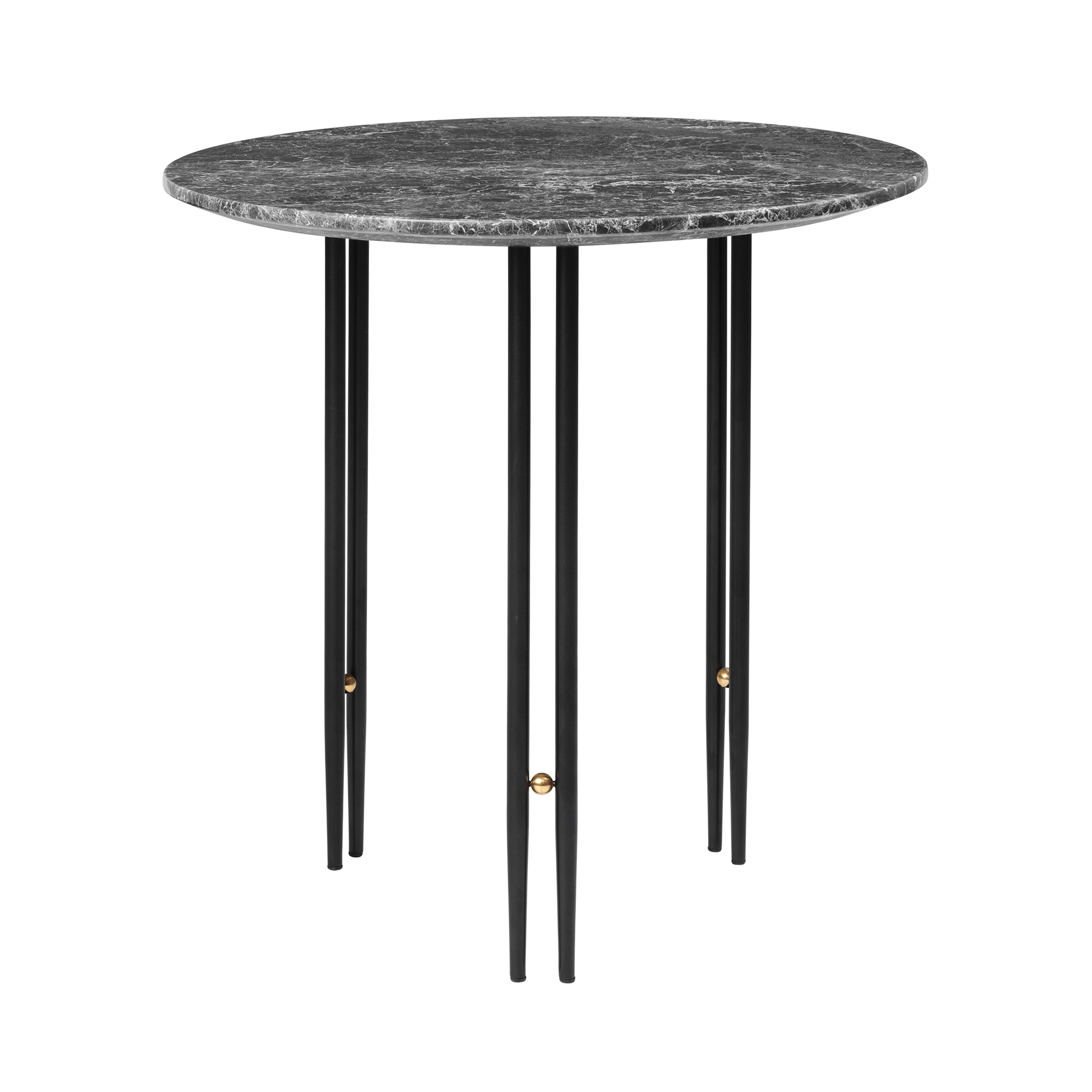 Gubi - IOI Coffee Table 50 cm Black / Grey Emperador - Småbord & sidobord - GamFratesi - Grå,Svart - Metall/Sten